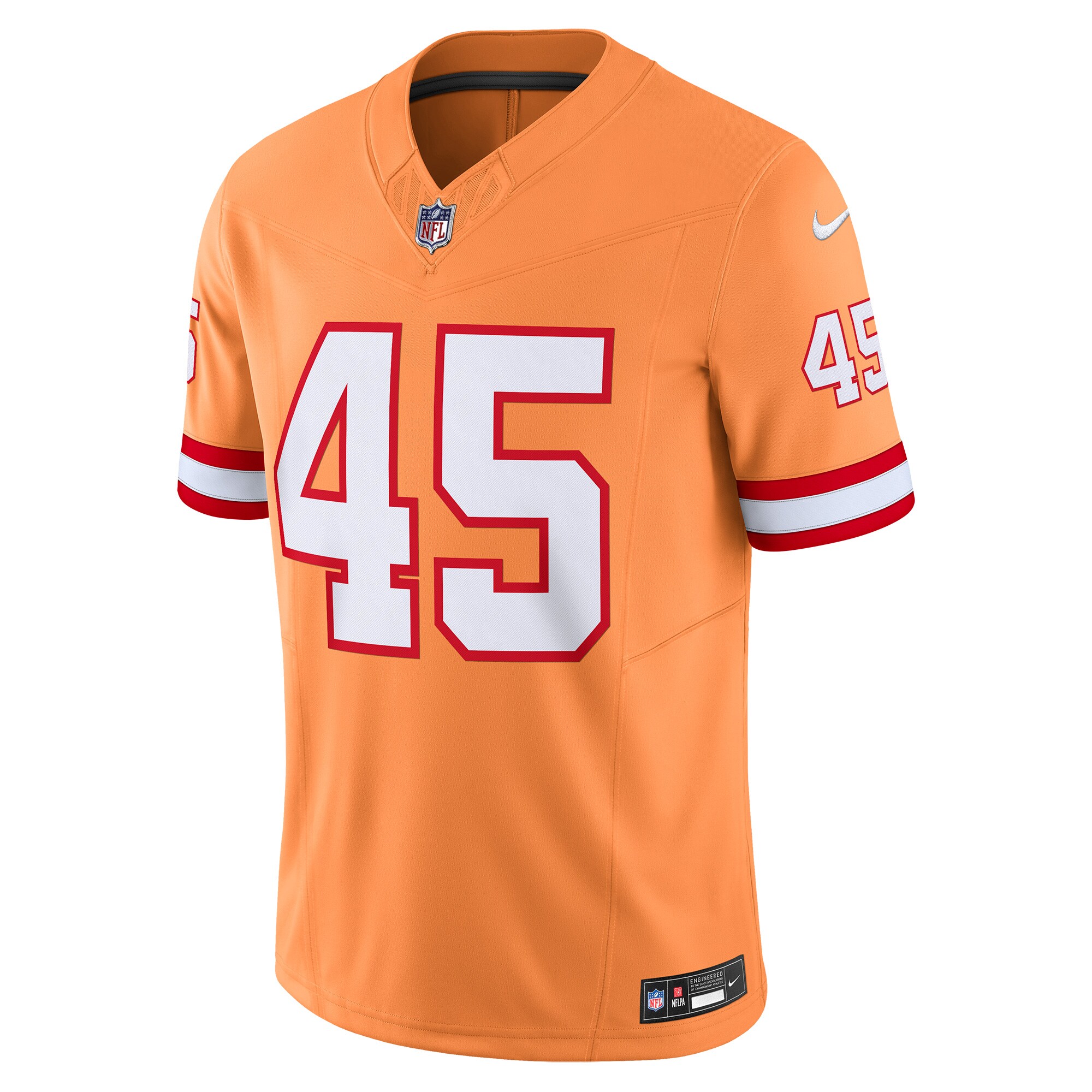Devin White Tampa Bay Buccaneers Nike Vapor F.U.S.E. Limited Jersey – Orange Clowdercats