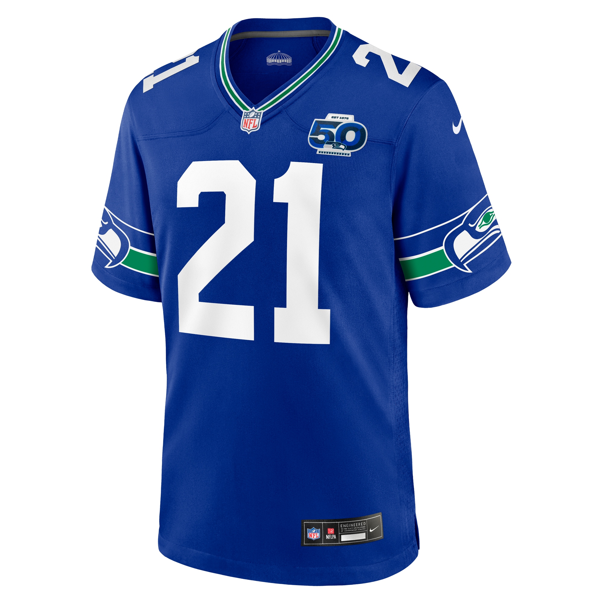 Devon Witherspoon Seattle Seahawks Nike Alternate 50th Season Game Jersey – Royal Clowdercats