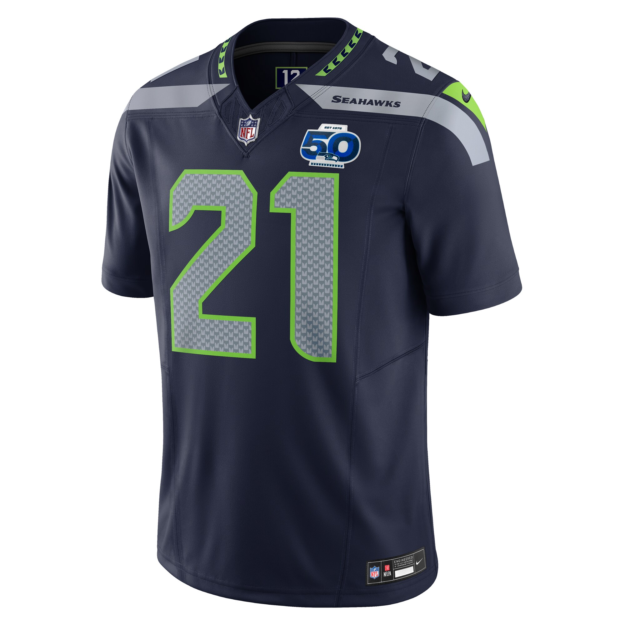 Devon Witherspoon Seattle Seahawks Nike Team 50th Season Vapor F.U.S.E. Limited Jersey – College Navy Clowdercats