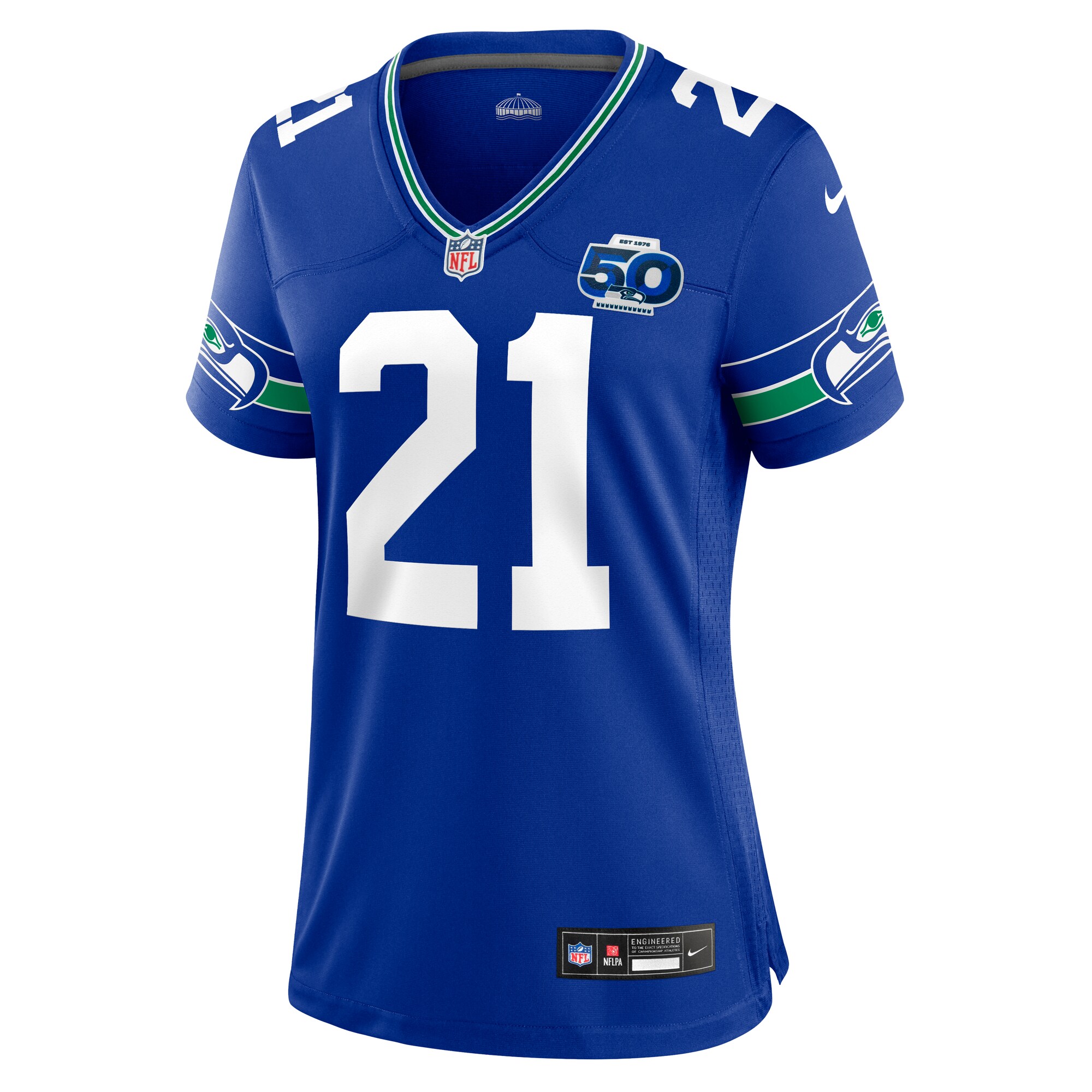 Devon Witherspoon Seattle Seahawks Nike Women’s Alternate 2 50th Season Game Jersey – Royal Clowdercats