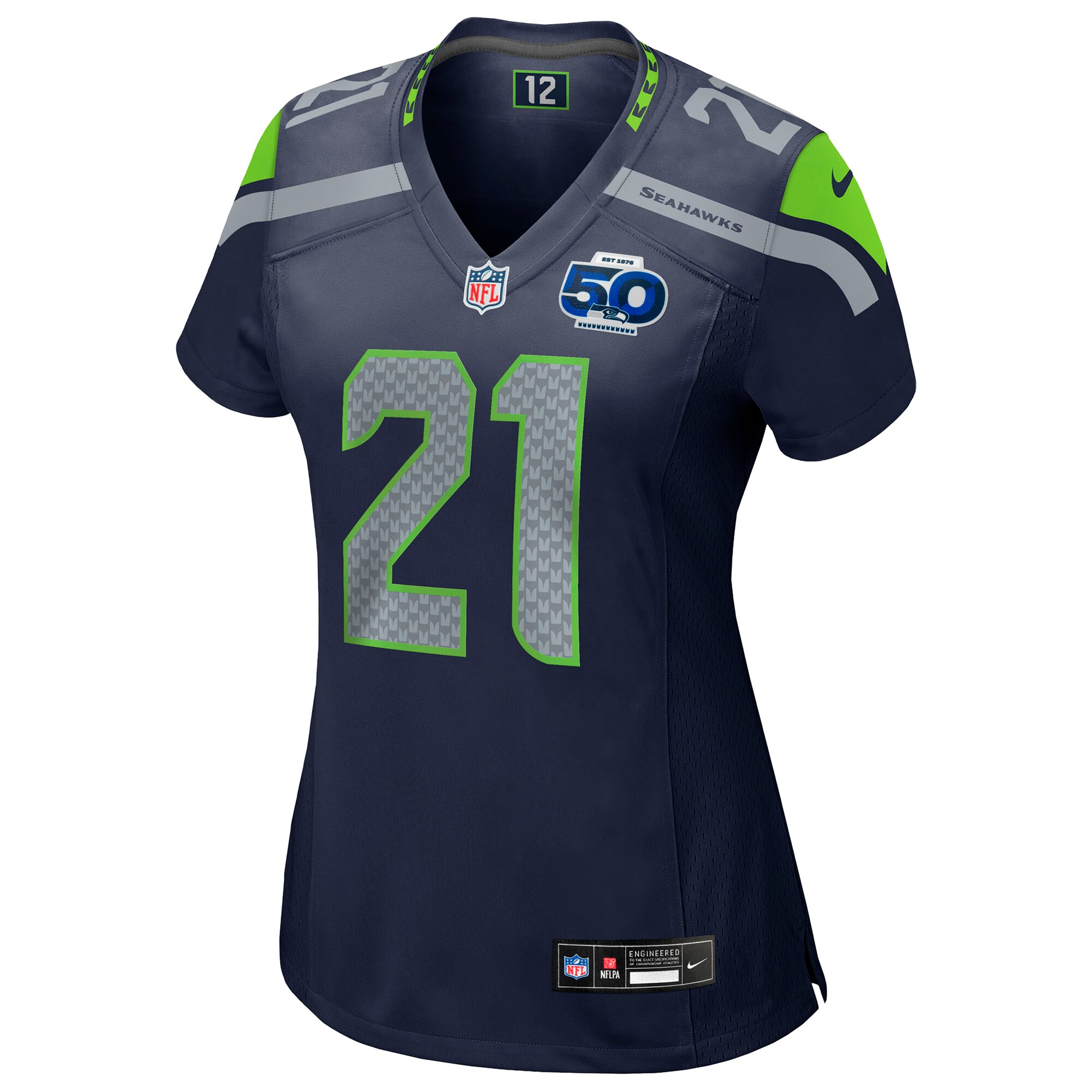 Devon Witherspoon Seattle Seahawks Nike Women’s Team 50th Season Game Jersey – College Navy Clowdercats