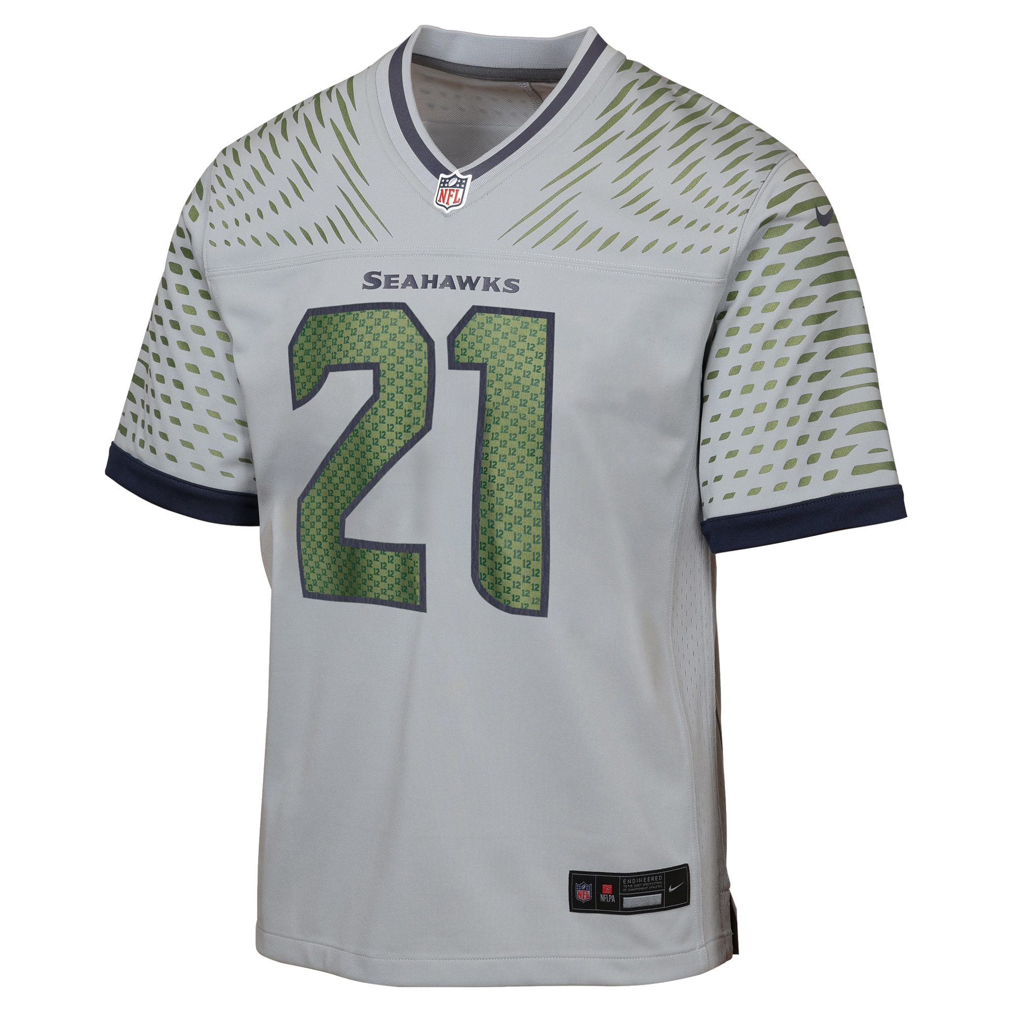 Devon Witherspoon Seattle Seahawks Nike Youth 2025 Rivalries Collection Game Jersey – Wolf Gray Clowdercats