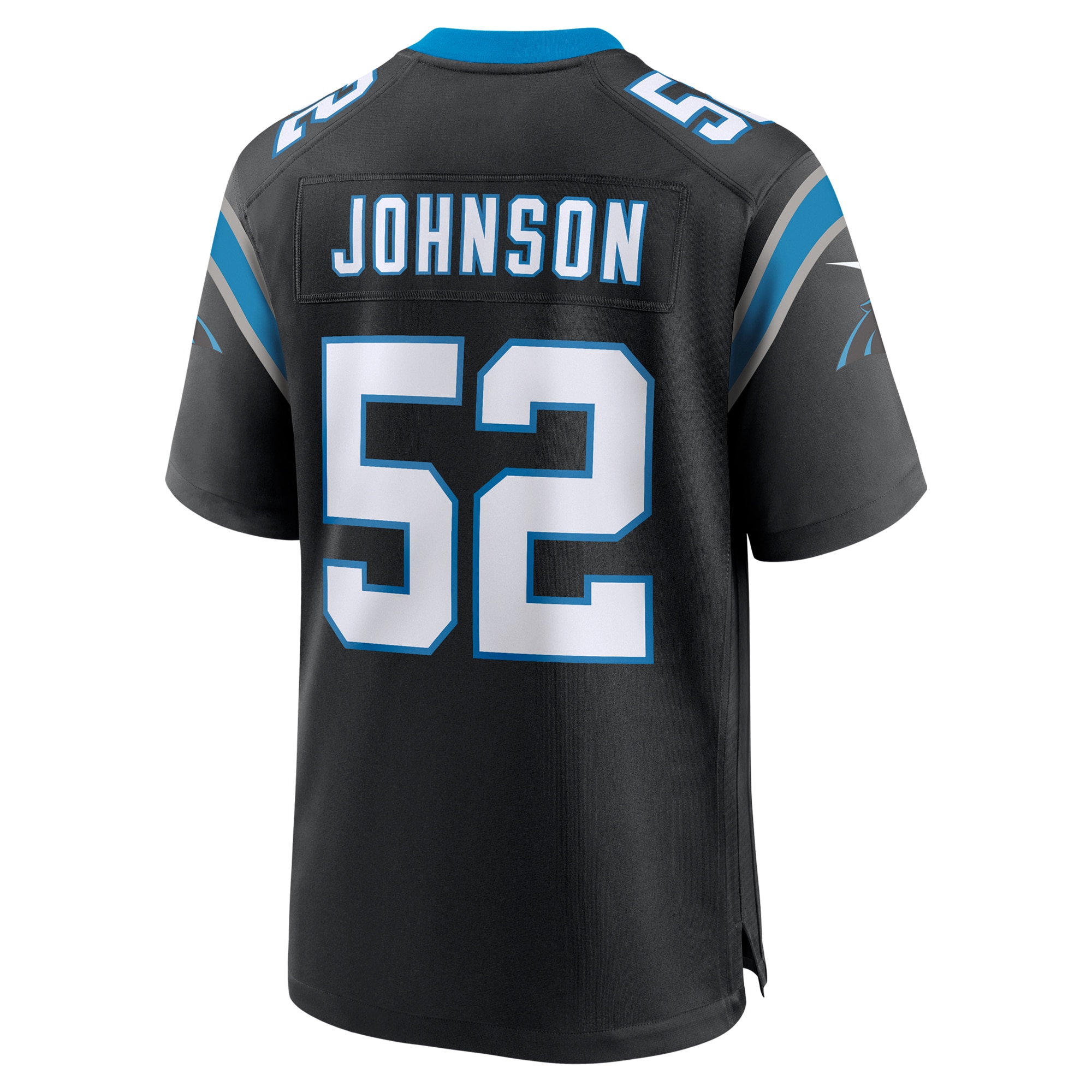 DJ Johnson Carolina Panthers Nike Game Jersey – Black Clowdercats