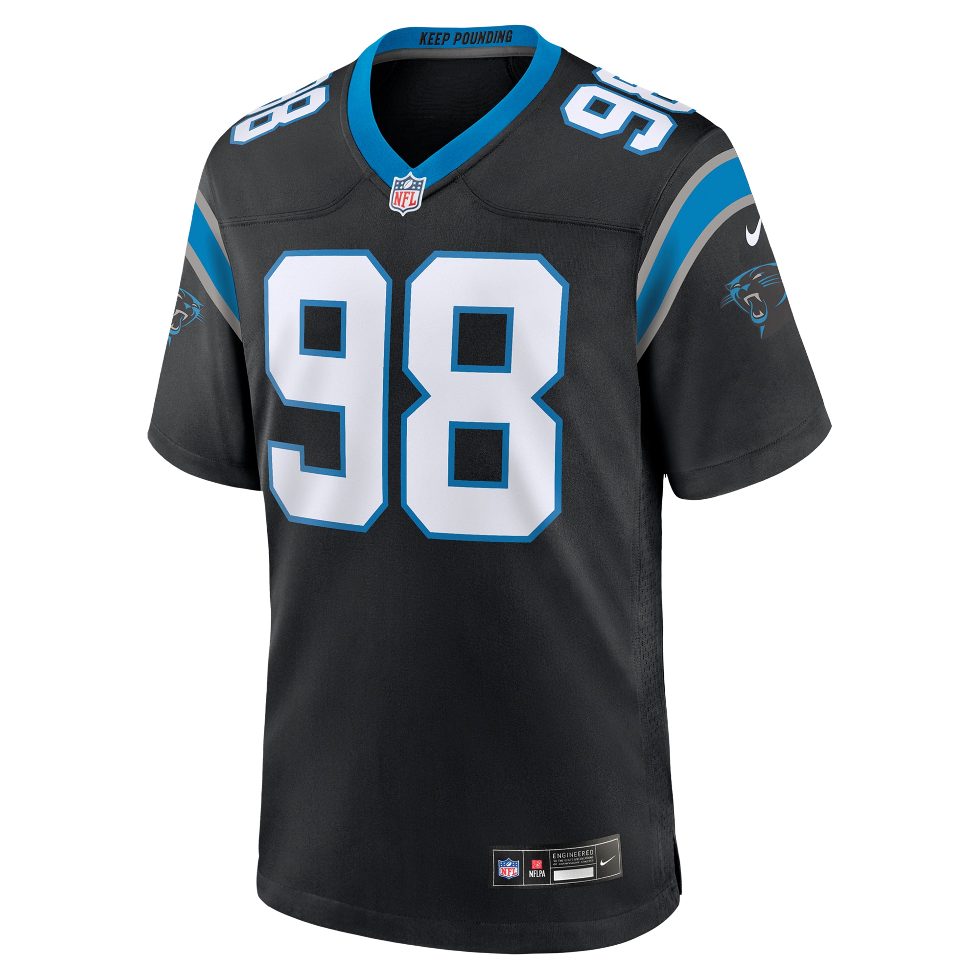 D.J. Wonnum Carolina Panthers Nike Game Jersey – Black Clowdercats