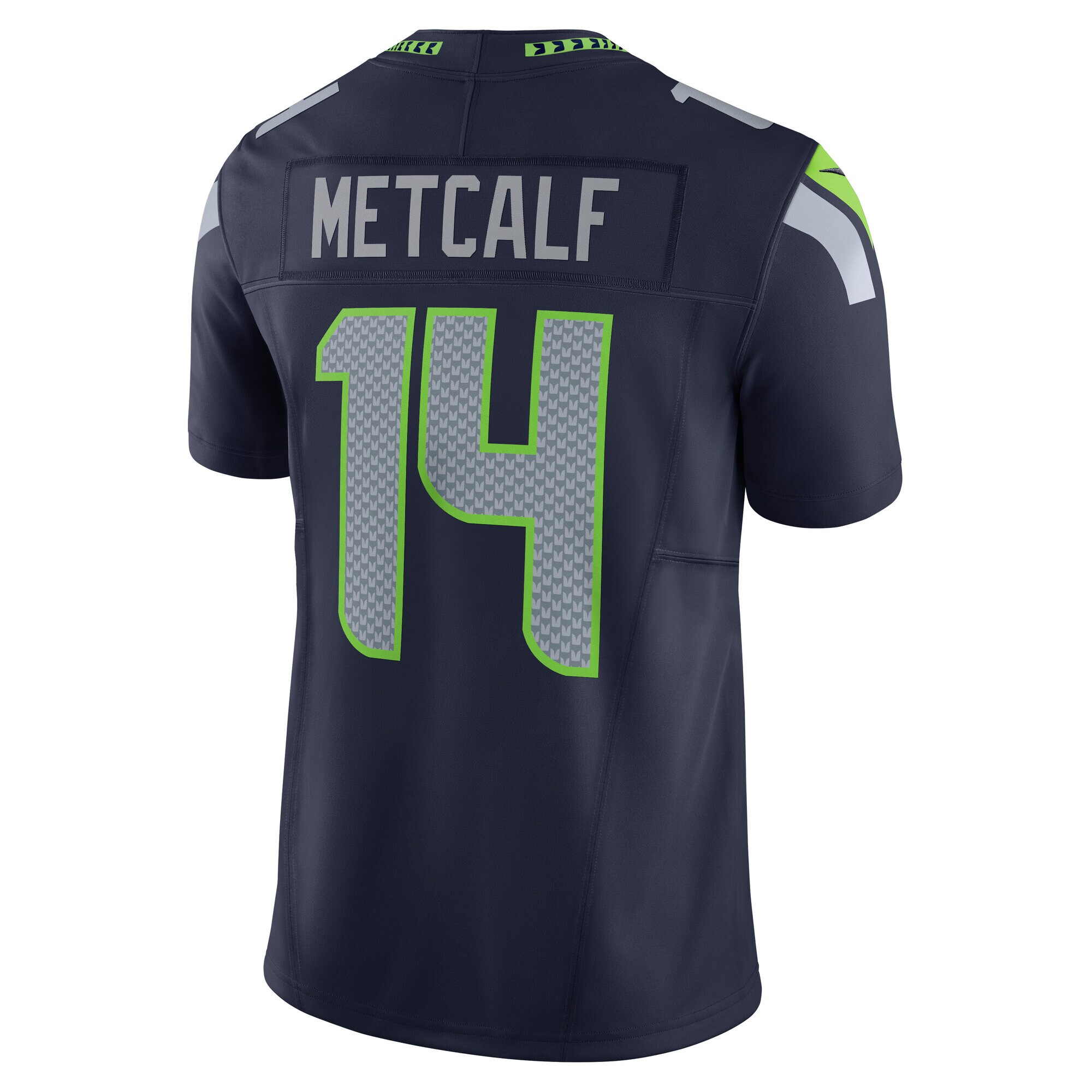 DK Metcalf Seattle Seahawks Nike 50th Season Vapor F.U.S.E. Limited Jersey – College Navy Clowdercats