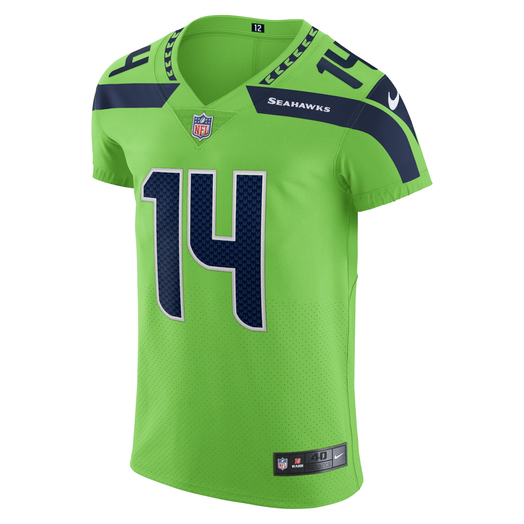 DK Metcalf Seattle Seahawks Nike Alternate Vapor Elite Player Jersey – Neon Green Clowdercats