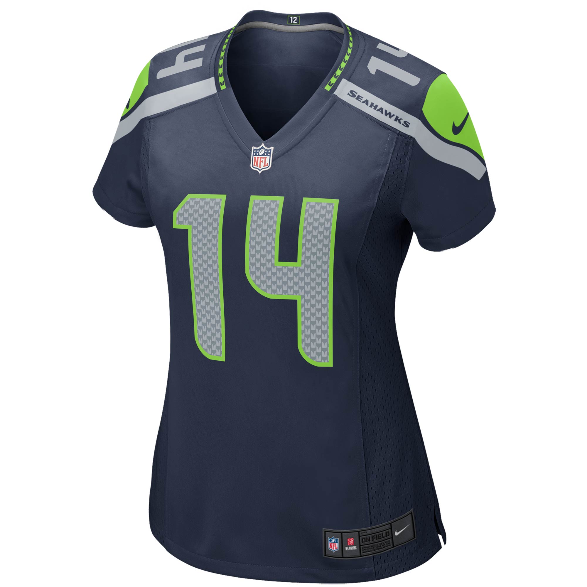 DK Metcalf Seattle Seahawks Nike Women’s Game Player Jersey – College Navy Clowdercats