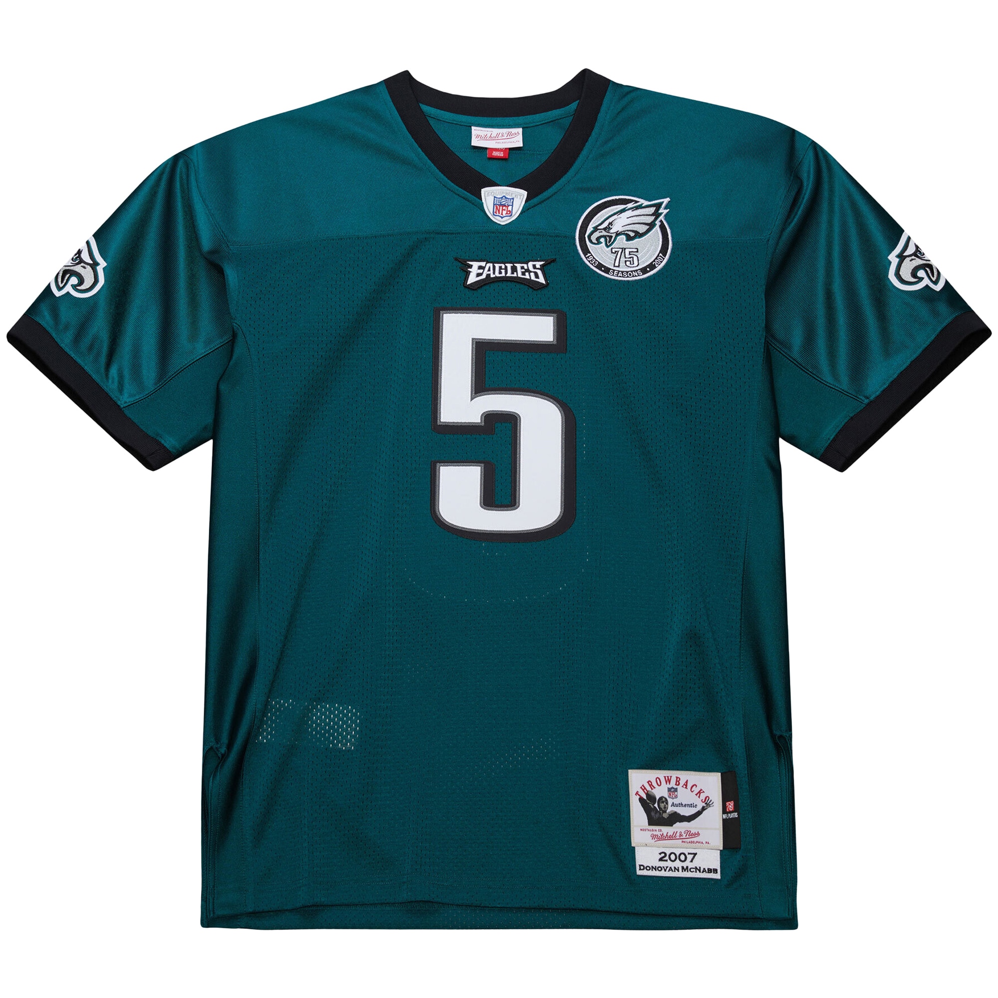 Donovan McNabb Philadelphia Eagles Mitchell & Ness 2007 Authentic Throwback Retired Player Jersey – Midnight Green Clowdercats
