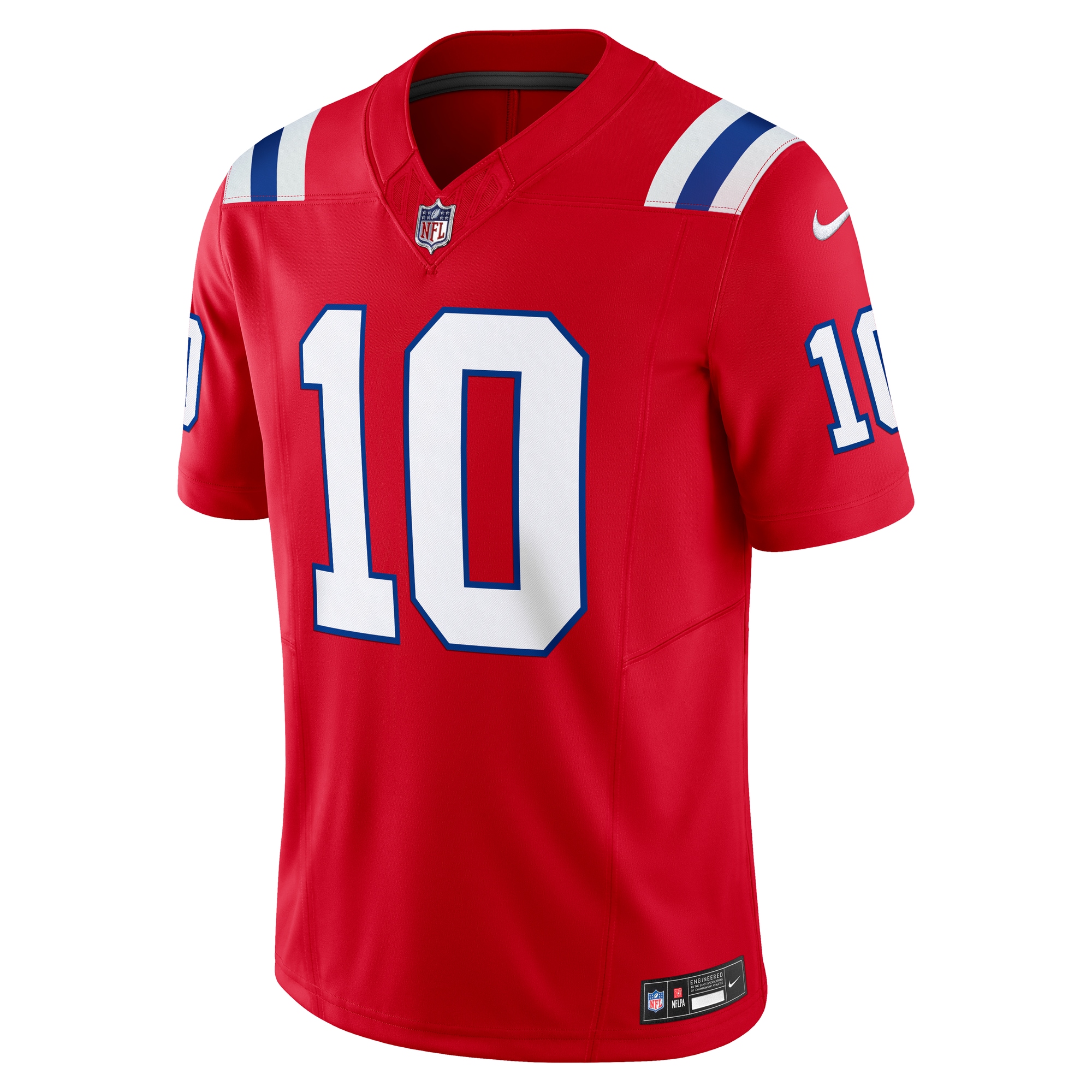 Drake Maye New England Patriots Nike Alternate Vapor F.U.S.E. Limited Jersey – Red Clowdercats