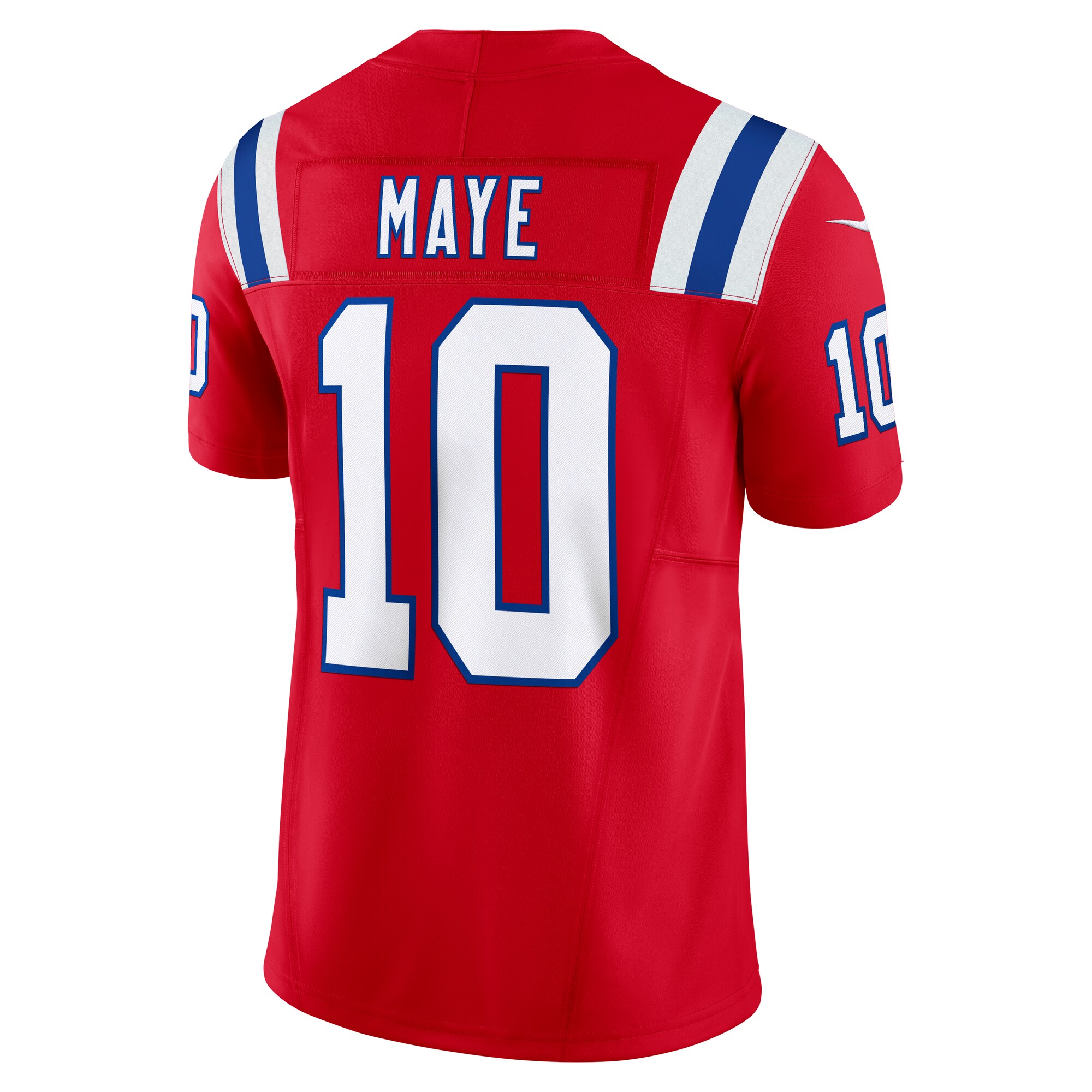Drake Maye New England Patriots Nike Alternate Vapor F.U.S.E. Limited Jersey – Red Clowdercats