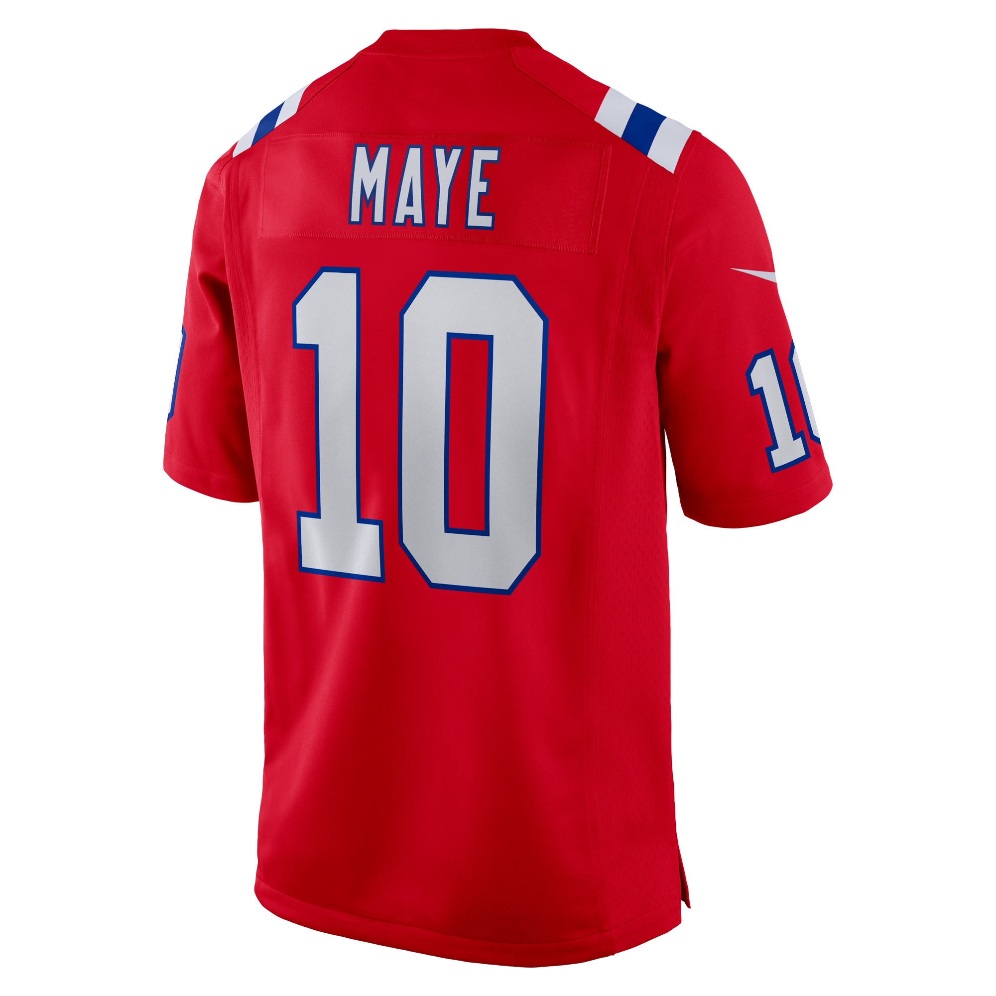 Drake Maye New England Patriots Nike Player Game Jersey – Red Clowdercats