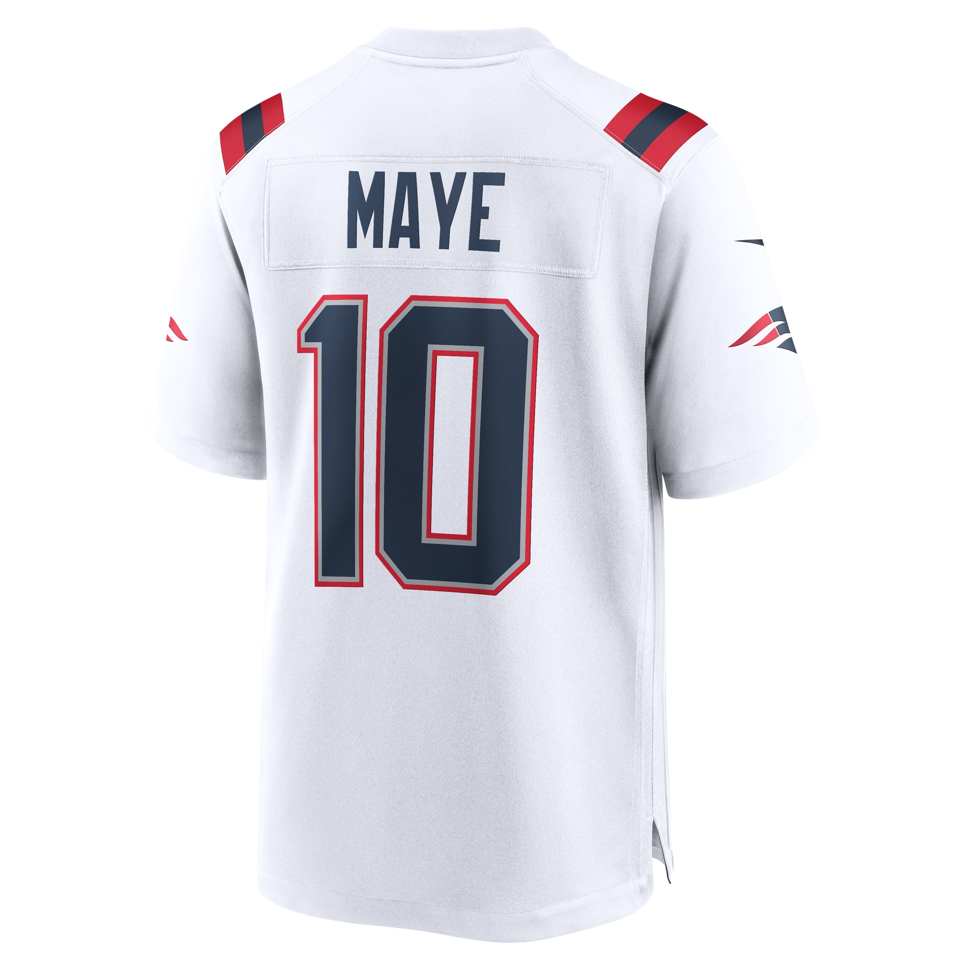 Drake Maye New England Patriots Nike Player Game Jersey – White Clowdercats