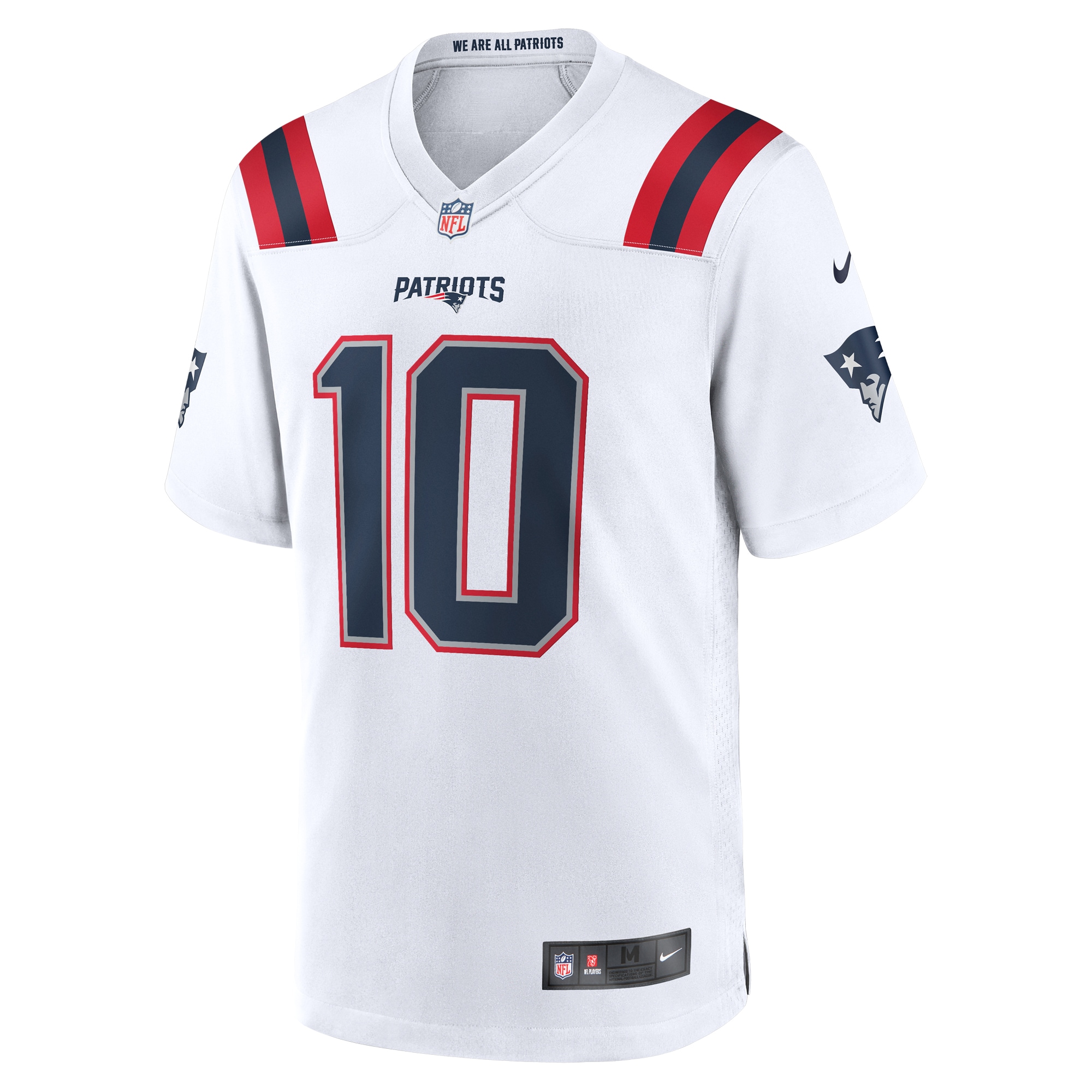 Drake Maye New England Patriots Nike Player Game Jersey – White Clowdercats