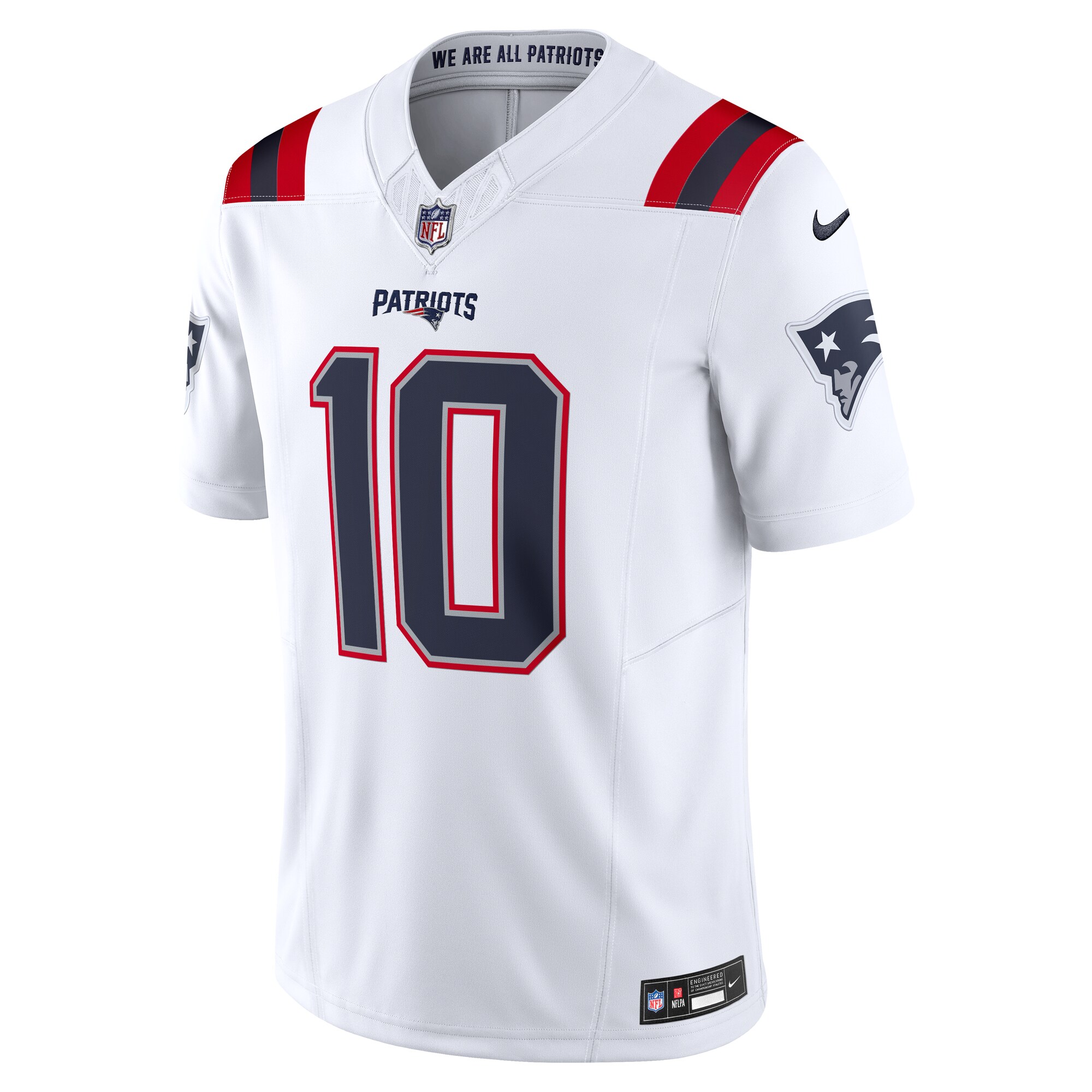 Drake Maye New England Patriots Nike Vapor F.U.S.E. Limited Jersey – White Clowdercats