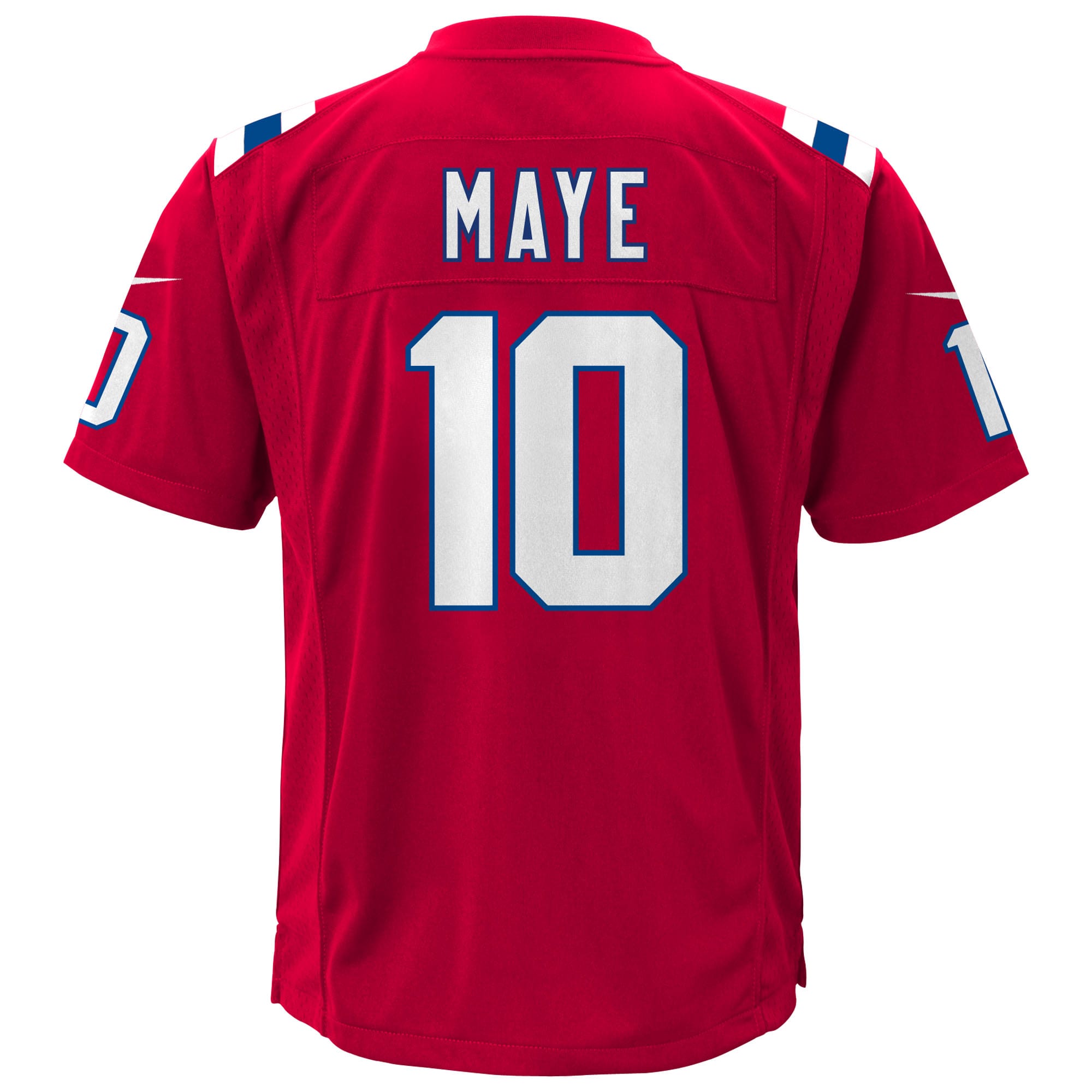 Drake Maye New England Patriots Nike Youth Game Jersey – Red Clowdercats