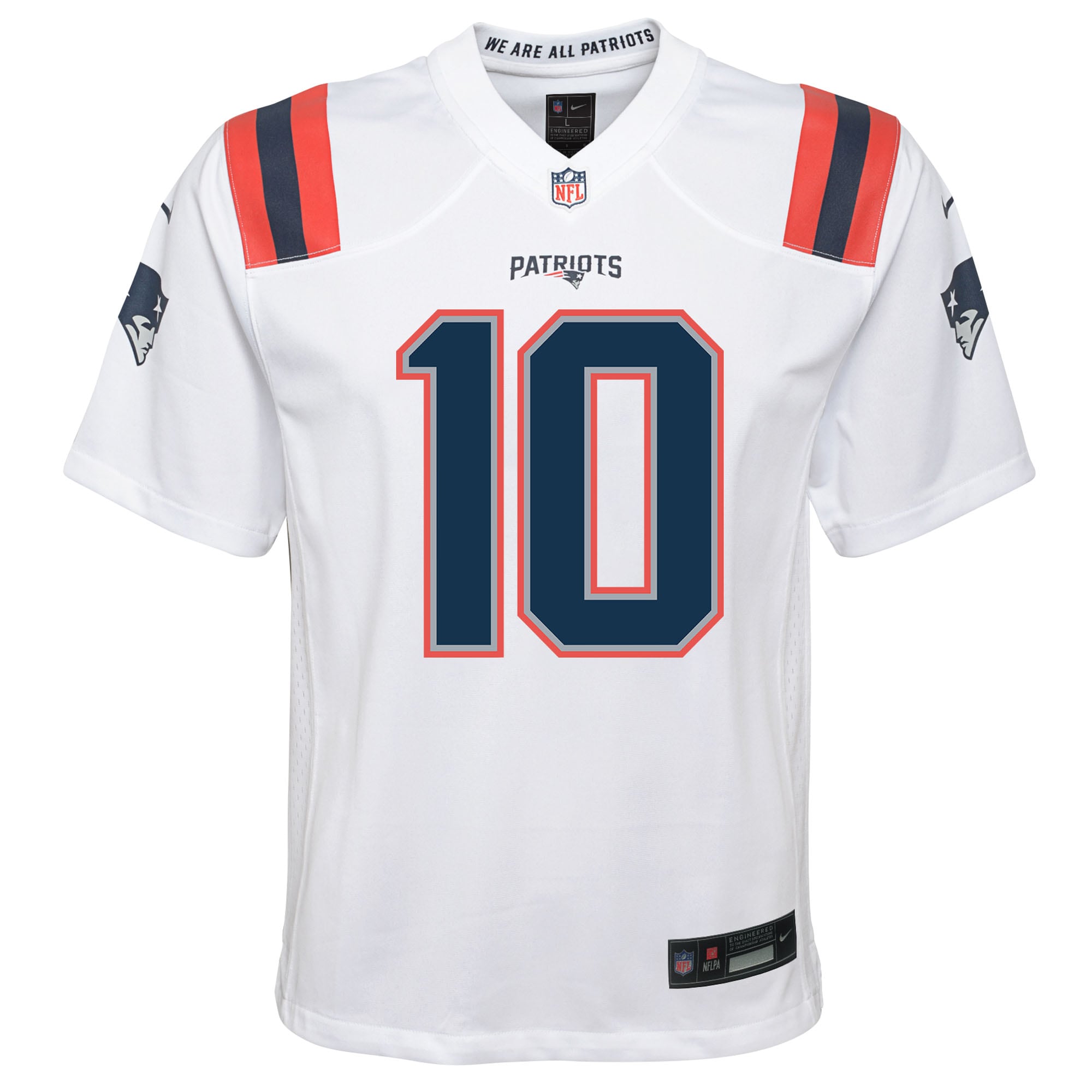 Drake Maye New England Patriots Nike Youth Game Jersey – White Clowdercats