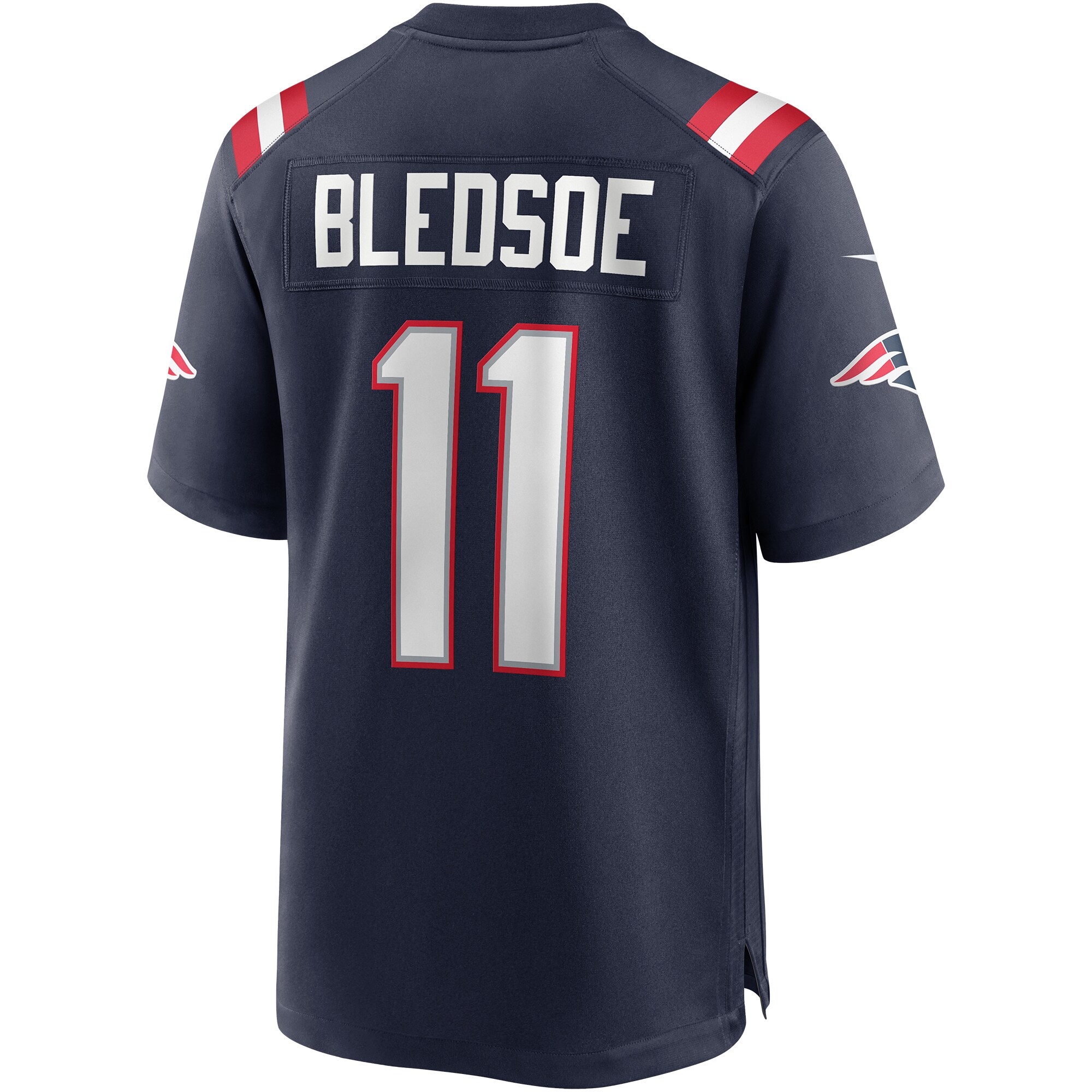 Drew Bledsoe New England Patriots Nike Game Retired Player Jersey – Navy Clowdercats