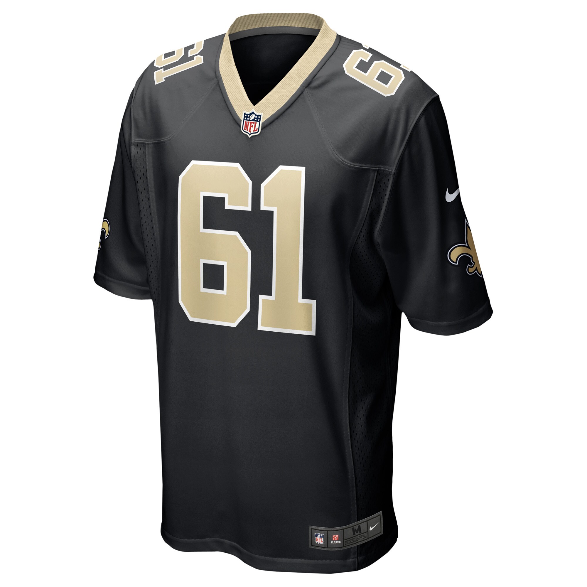 Drew Desjarlais New Orleans Saints Nike Game Player Jersey – Black Clowdercats