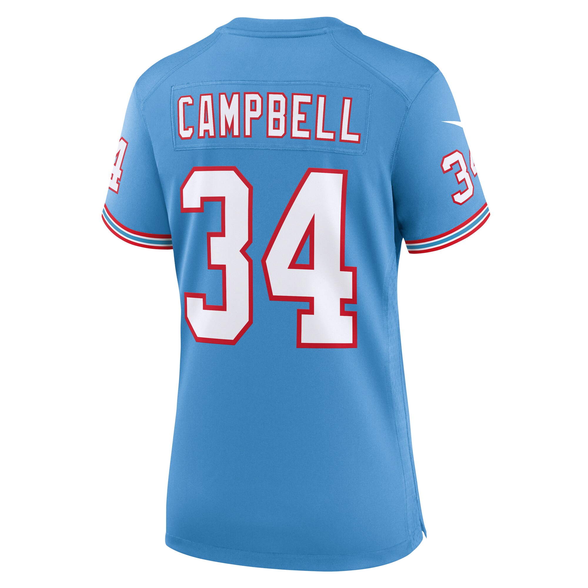 Earl Campbell Tennessee Titans Nike Women’s Oilers Throwback Retired Player Game Jersey – Light Blue Clowdercats