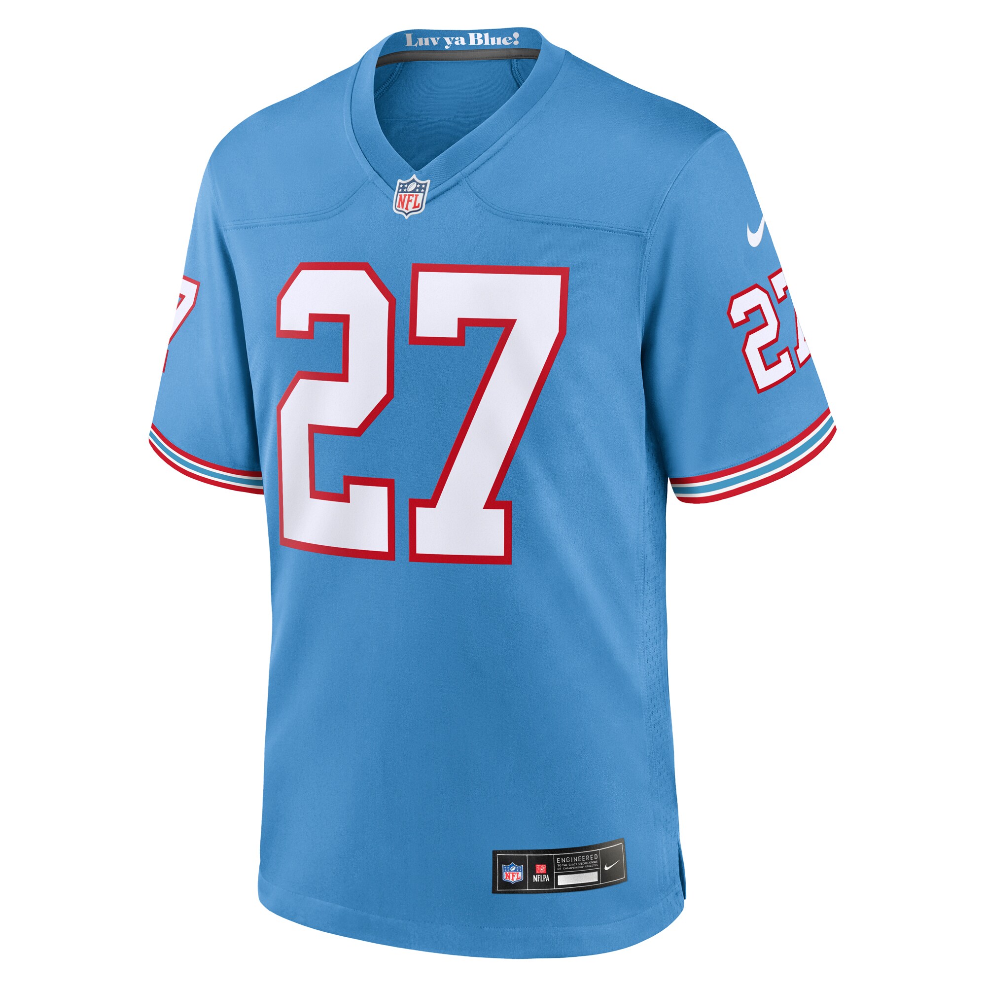 Eddie George Tennessee Titans Nike Retired Player Alternate Game Jersey – Light Blue Clowdercats