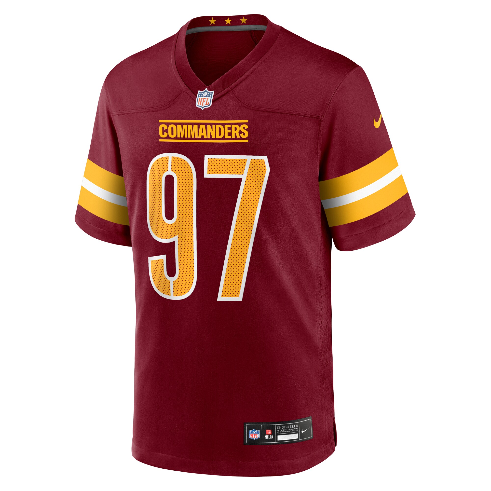 Eddie Goldman Washington Commanders Nike Team Game Jersey – Burgundy Clowdercats