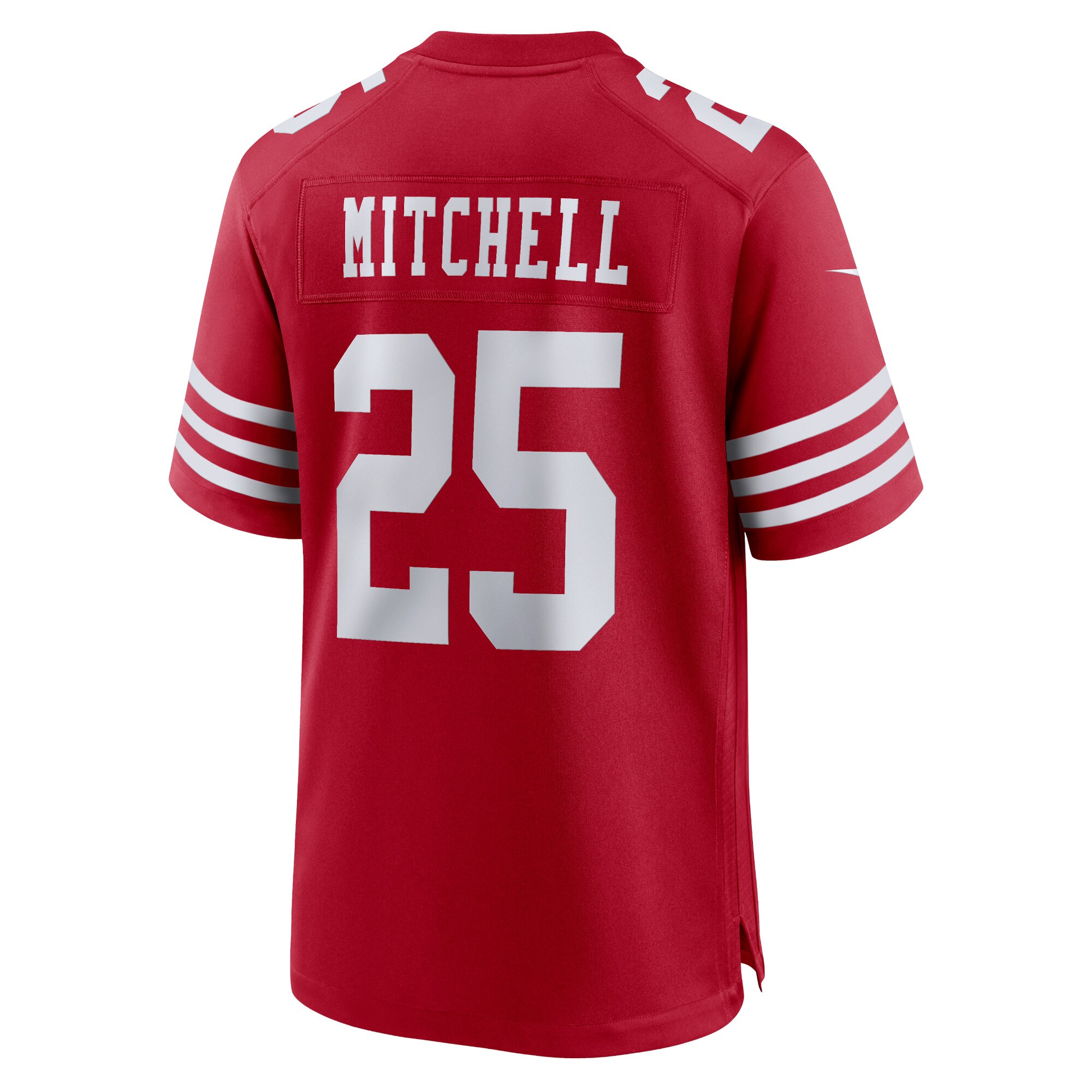 Elijah Mitchell San Francisco 49ers Nike Team Player Game Jersey – Scarlet Clowdercats