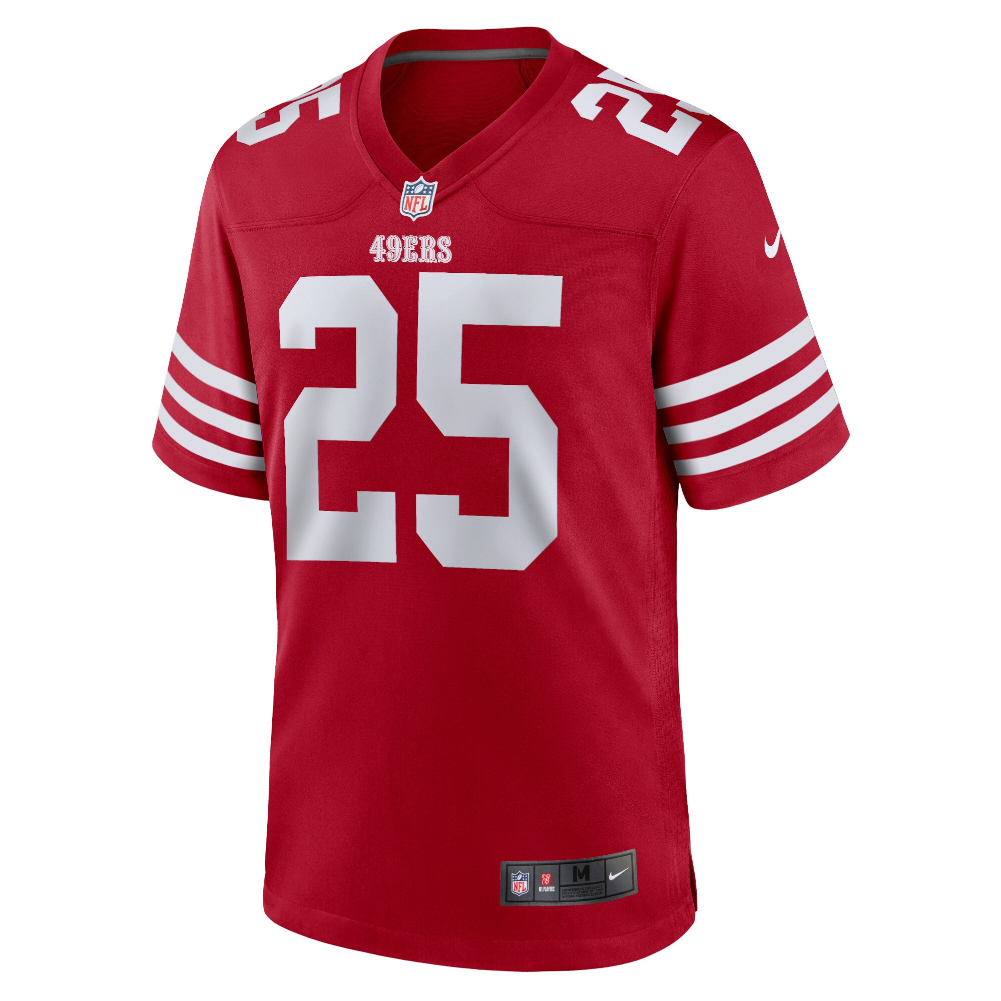 Elijah Mitchell San Francisco 49ers Nike Team Player Game Jersey – Scarlet Clowdercats