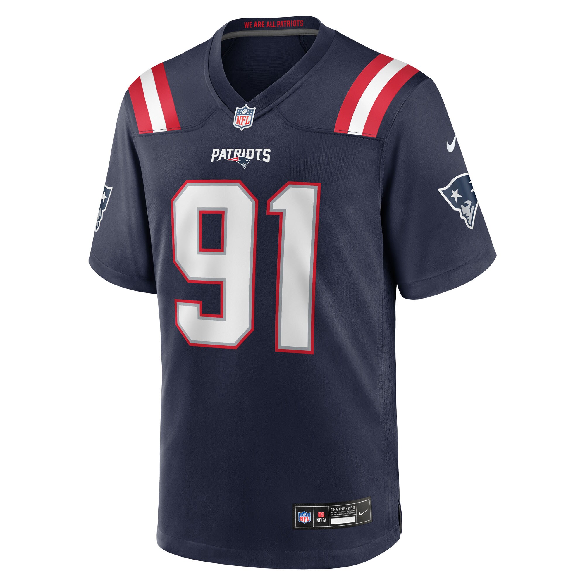 Elijah Ponder New England Patriots Nike Team Game Jersey – Navy Clowdercats
