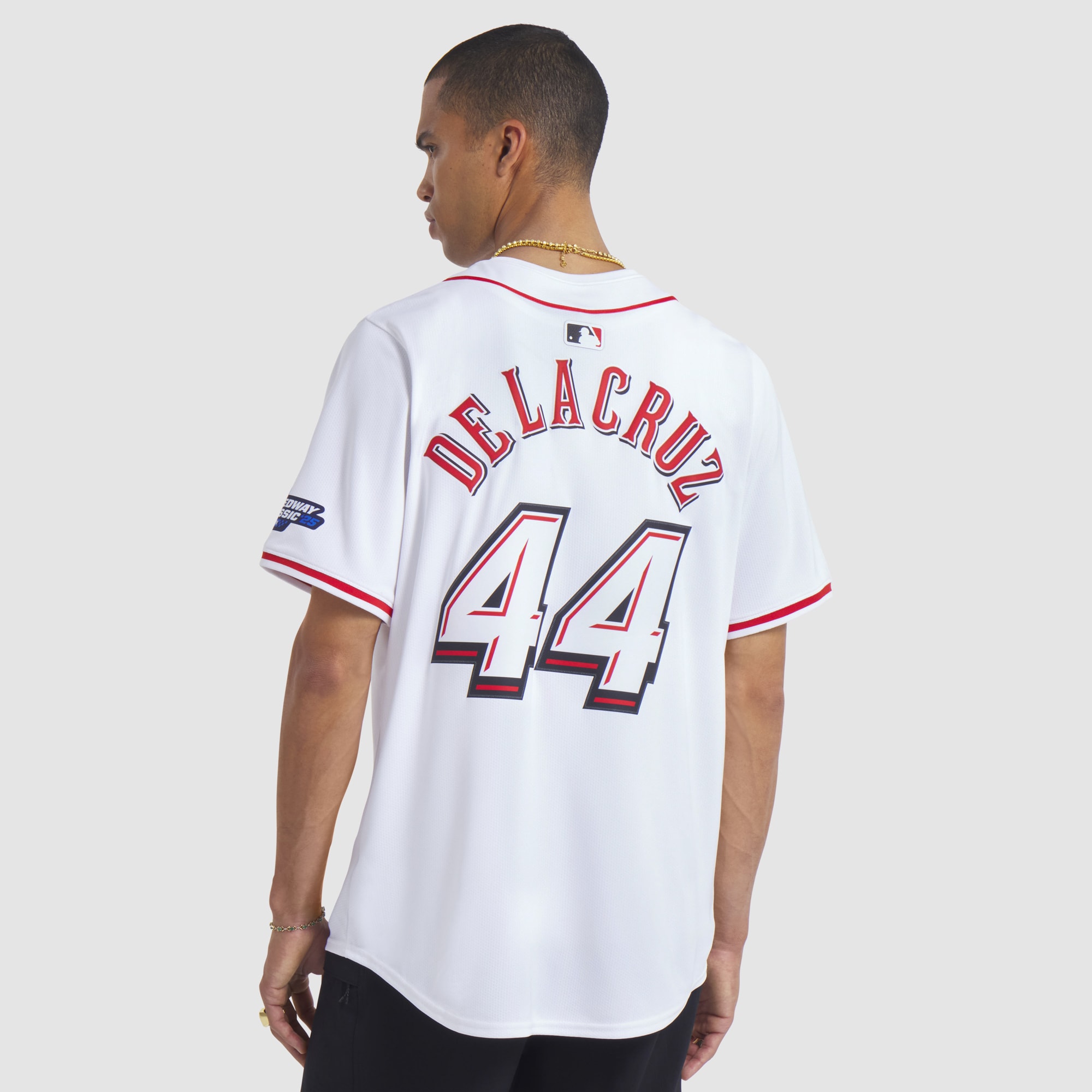 Elly De La Cruz Cincinnati Reds Nike 2025 MLB Speedway Classic Home Limited Player Jersey – White