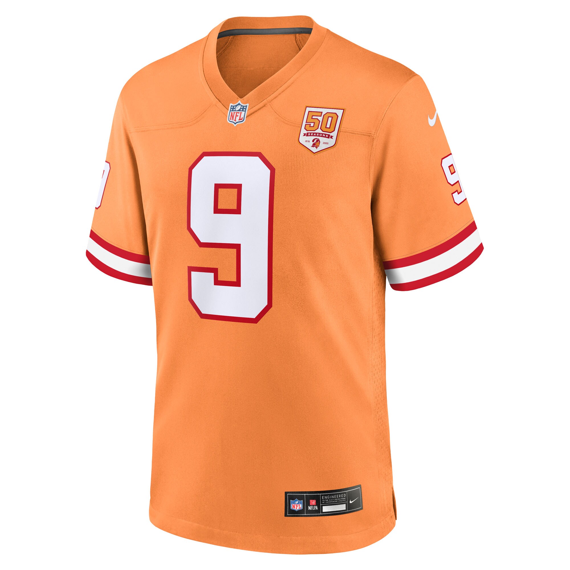 Emeka Egbuka Tampa Bay Buccaneers Nike 50th Season Game Jersey – Creamsicle Clowdercats