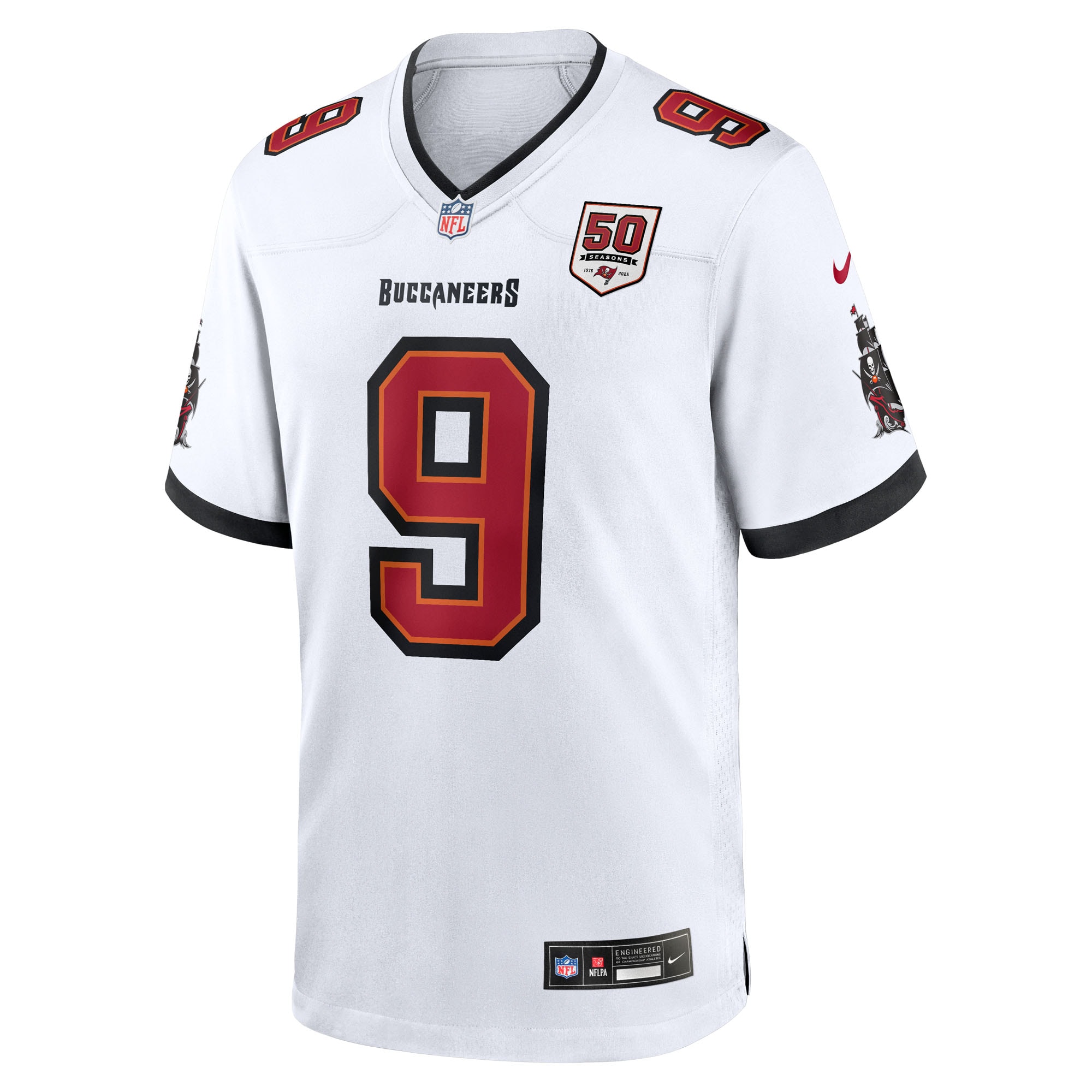 Emeka Egbuka Tampa Bay Buccaneers Nike White Game Jersey – White Clowdercats