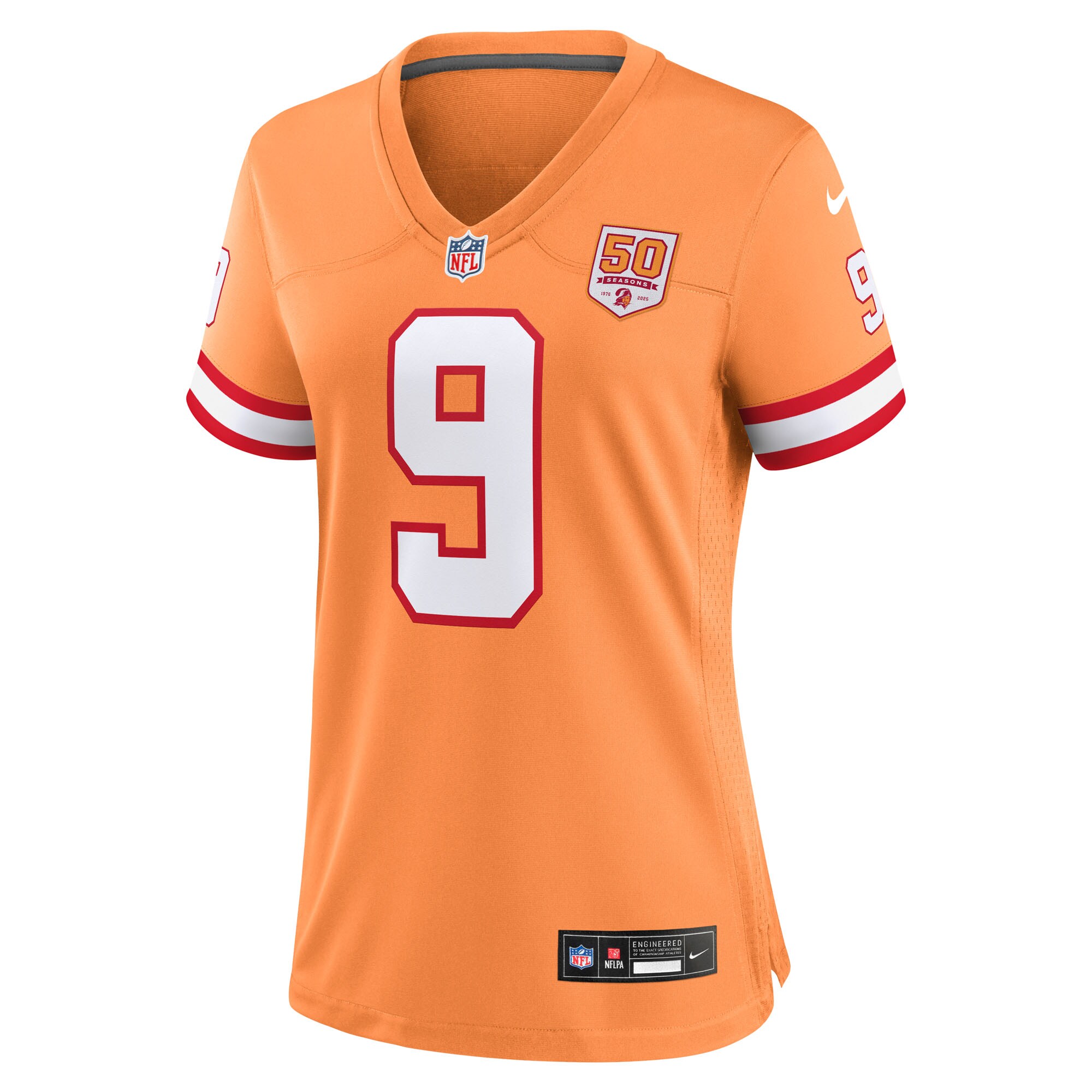 Emeka Egbuka Tampa Bay Buccaneers Nike Women’s 50th Season Game Jersey – Creamsicle Clowdercats