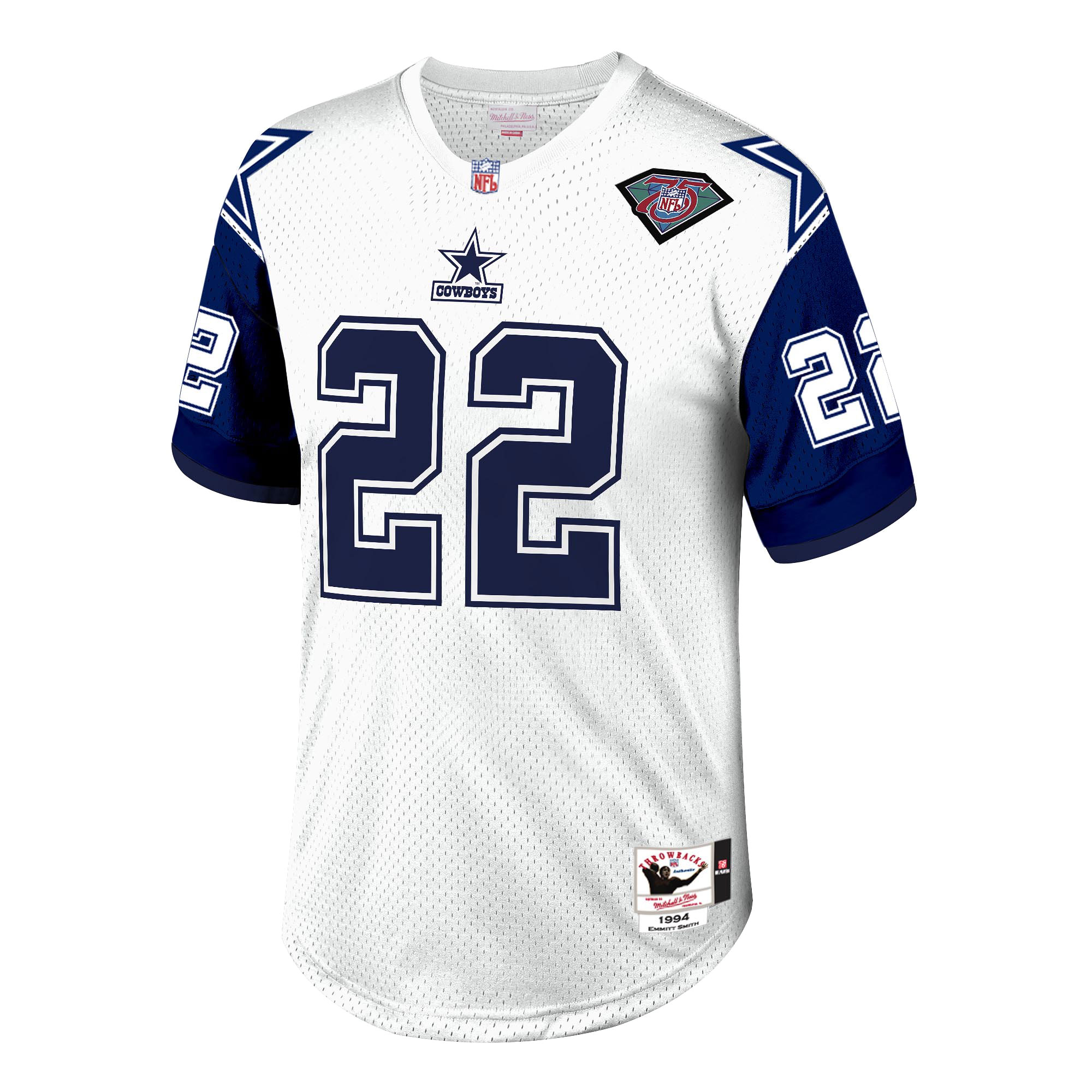 Emmitt Smith Dallas Cowboys 1996 Mitchell & Ness Authentic Throwback Retired Player Jersey – White Clowdercats