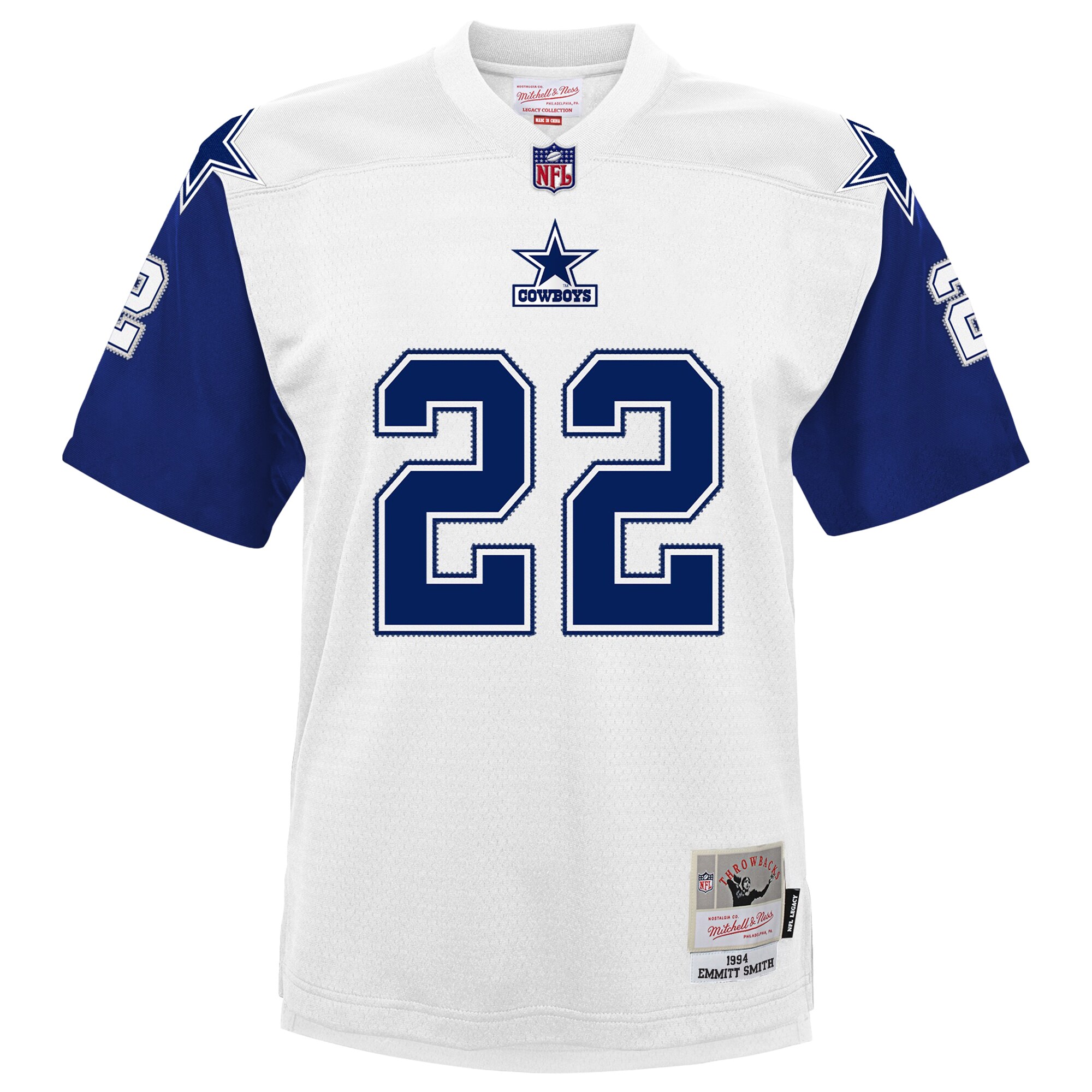 Emmitt Smith Dallas Cowboys Mitchell & Ness Toddler 1994 Alternate Legacy Jersey – White Clowdercats