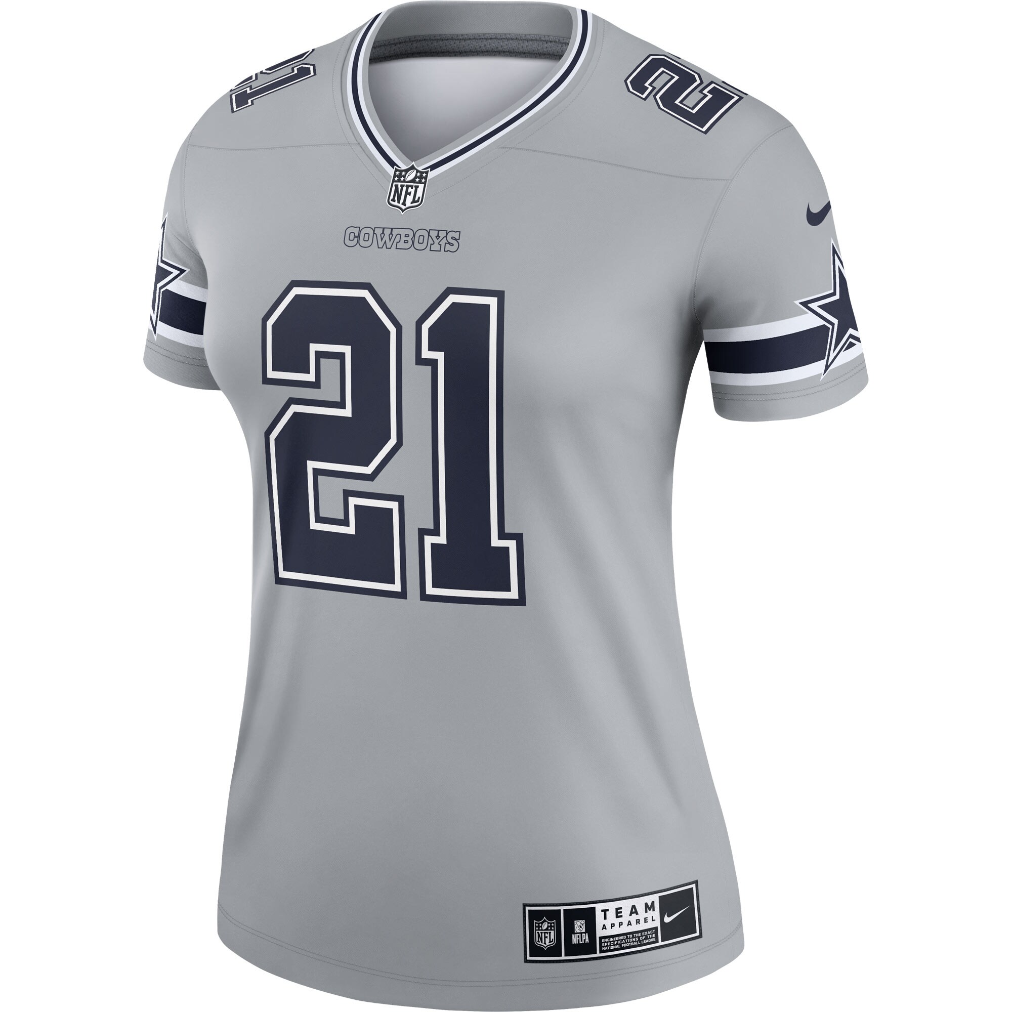 Ezekiel Elliott Dallas Cowboys Nike Women’s Legend Player Performance Top – Gray Clowdercats