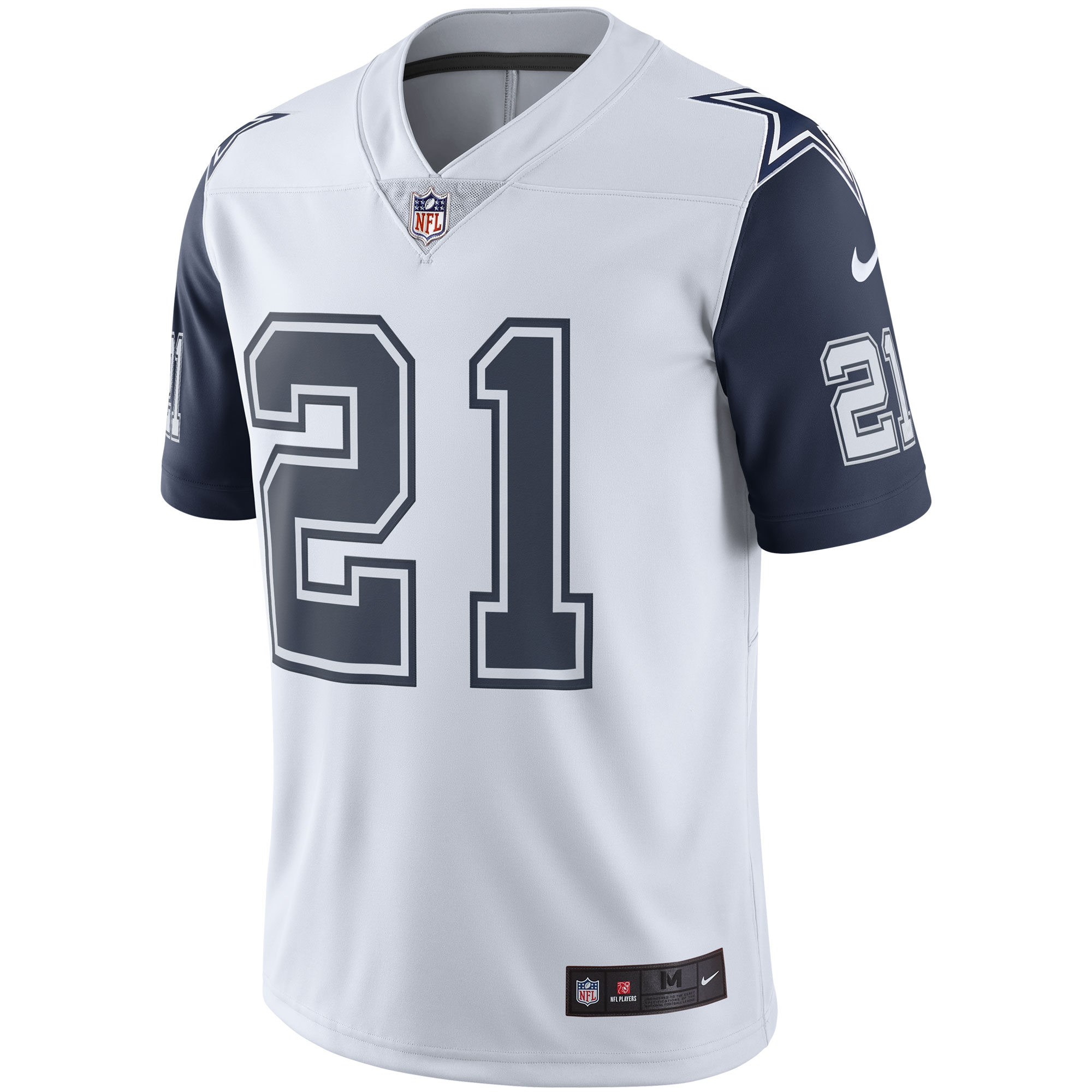 Ezekiel Elliott Nike Dallas Cowboys Color Rush Vapor Limited Jersey – White Clowdercats