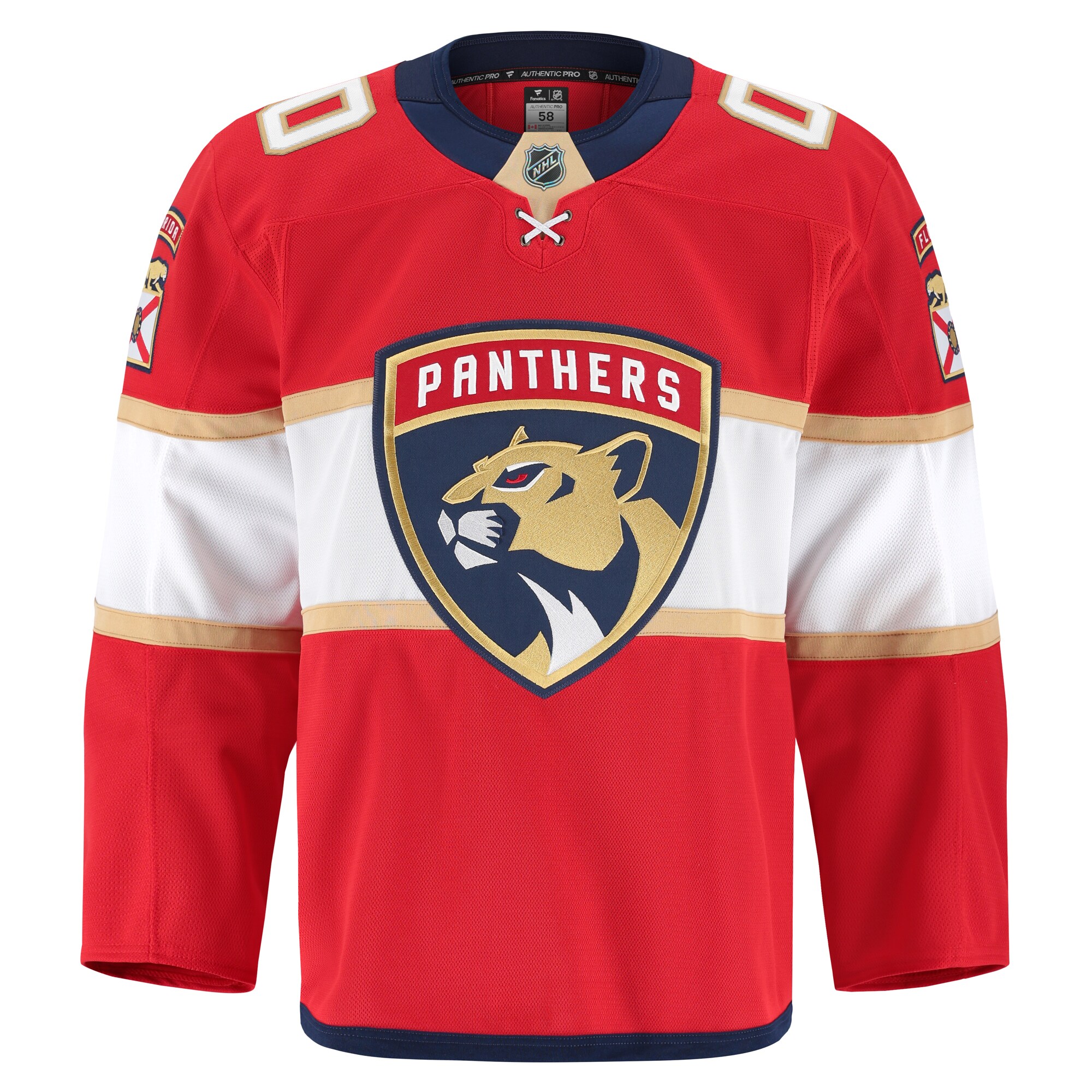 Florida Panthers Fanatics Home Authentic Pro Custom Jersey – Red Clowdercats