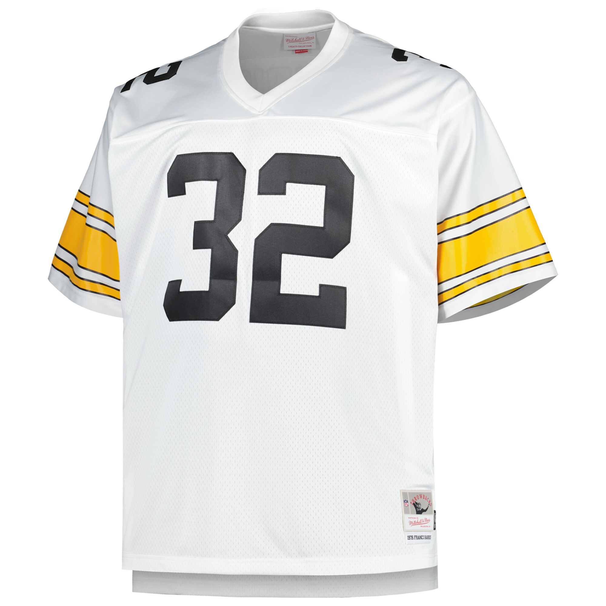 Franco Harris Pittsburgh Steelers Mitchell & Ness Big & Tall 1976 Retired Player Replica Jersey – White Clowdercats
