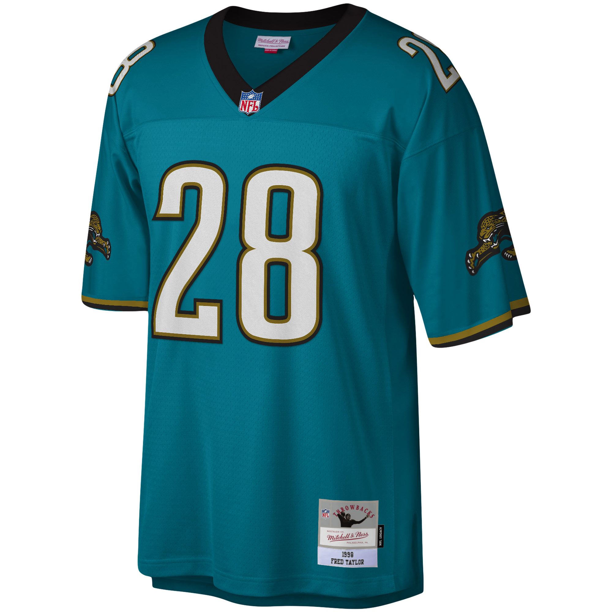 Fred Taylor Jacksonville Jaguars Mitchell & Ness Legacy Replica Jersey – Teal Clowdercats