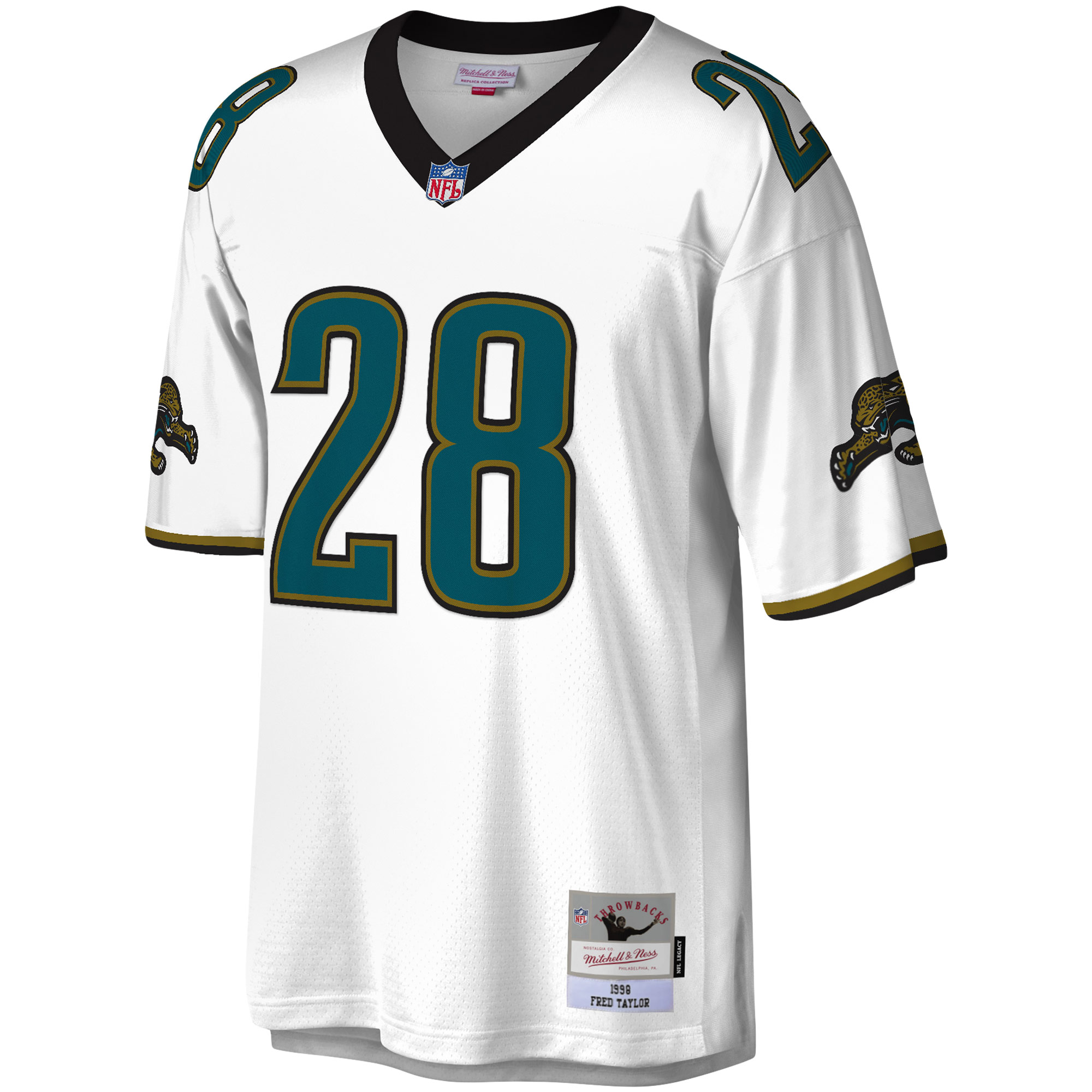 Fred Taylor Jacksonville Jaguars Mitchell & Ness Legacy Replica Jersey – White Clowdercats