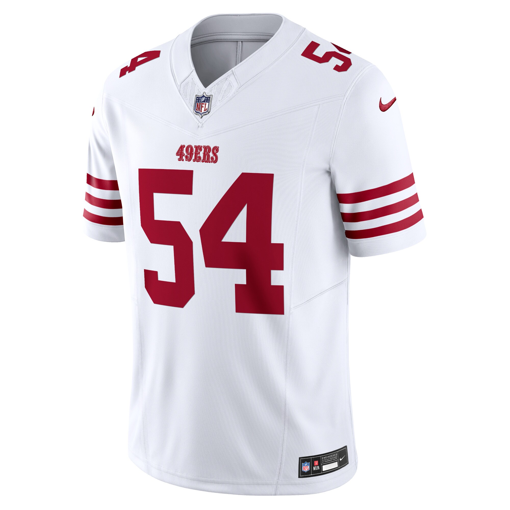 Fred Warner San Francisco 49ers Nike Vapor F.U.S.E. Limited Jersey – White Clowdercats