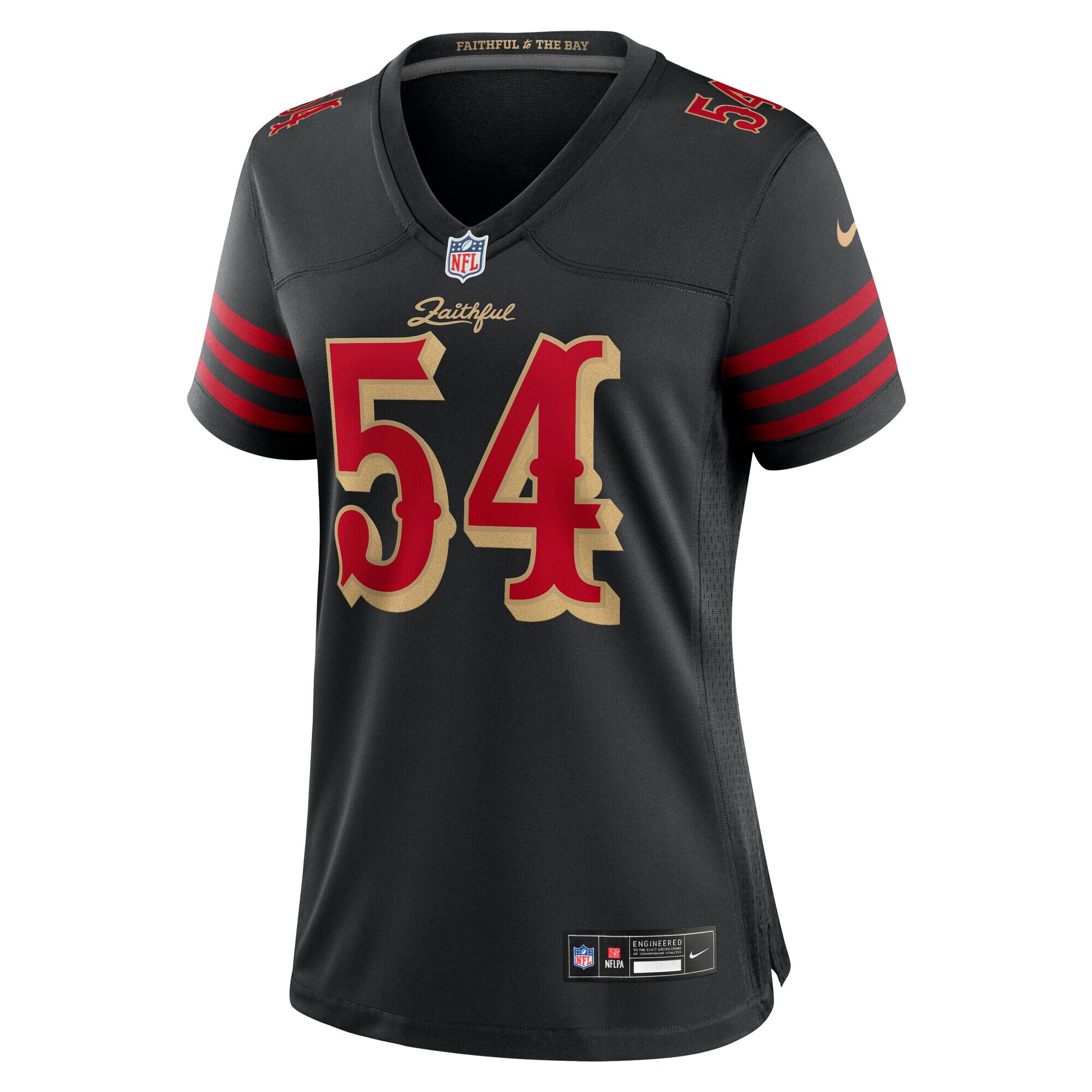 Fred Warner San Francisco 49ers Nike Women’s 2025 Rivalries Collection Game Jersey – Black Clowdercats