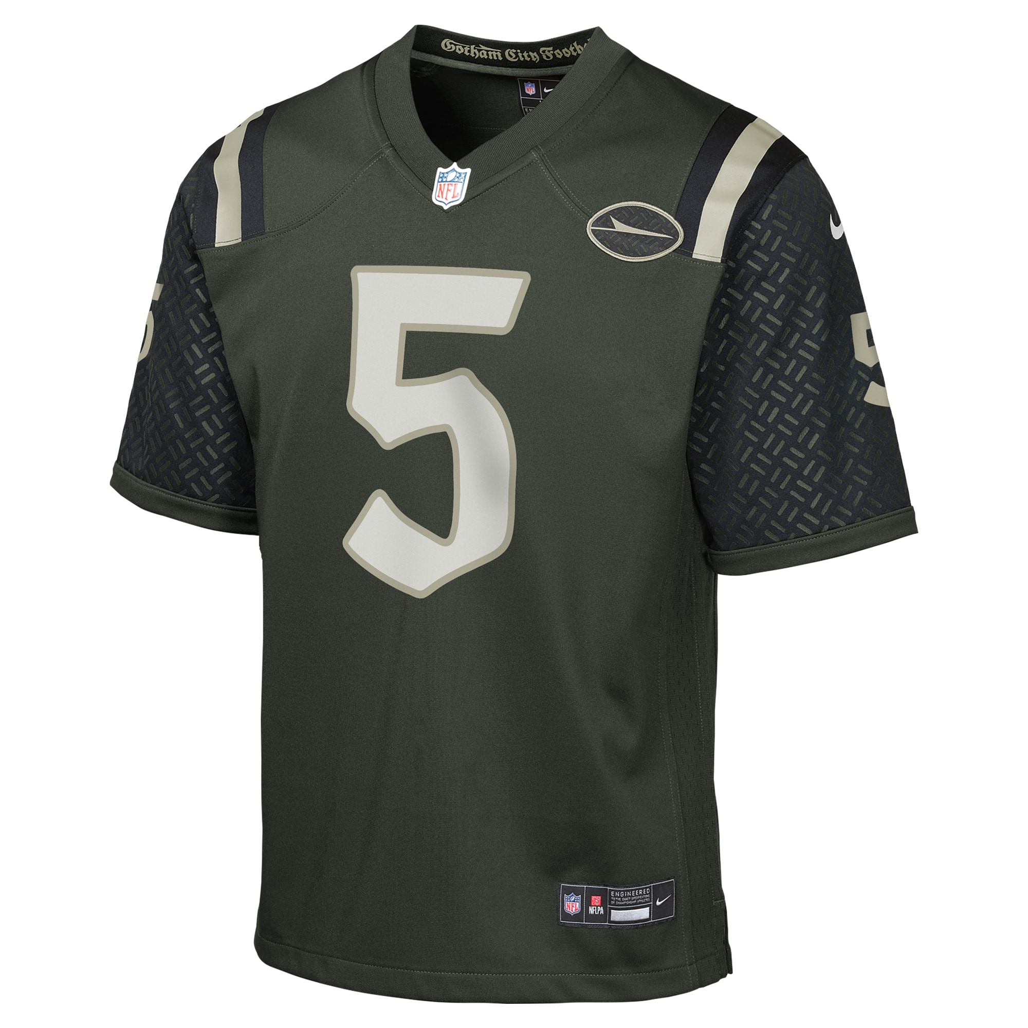 Garrett Wilson New York Jets Nike Youth 2025 Rivalries Collection Game Jersey – Gotham Green Clowdercats