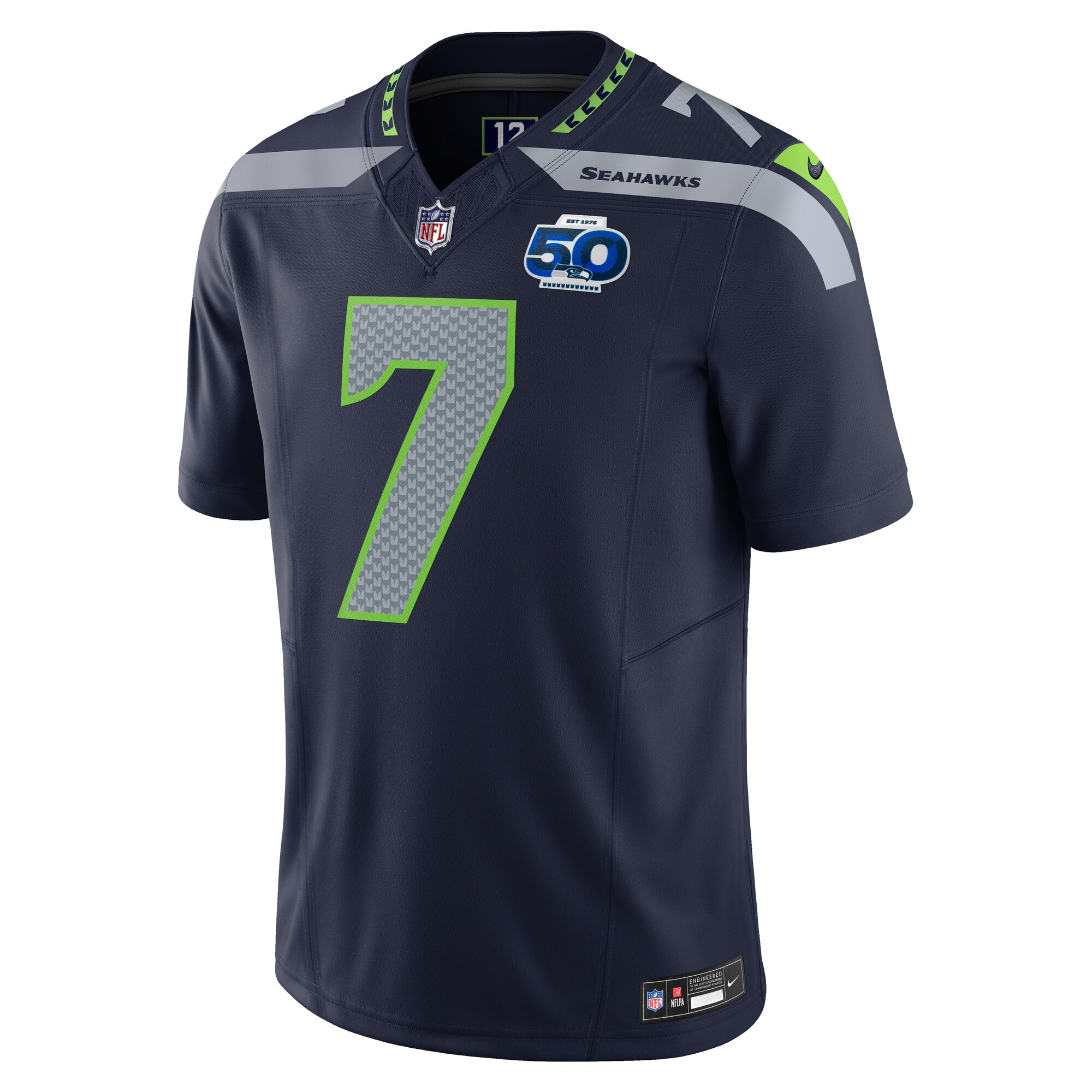 Geno Smith Seattle Seahawks Nike 50th Season Vapor F.U.S.E. Limited Jersey – College Navy Clowdercats