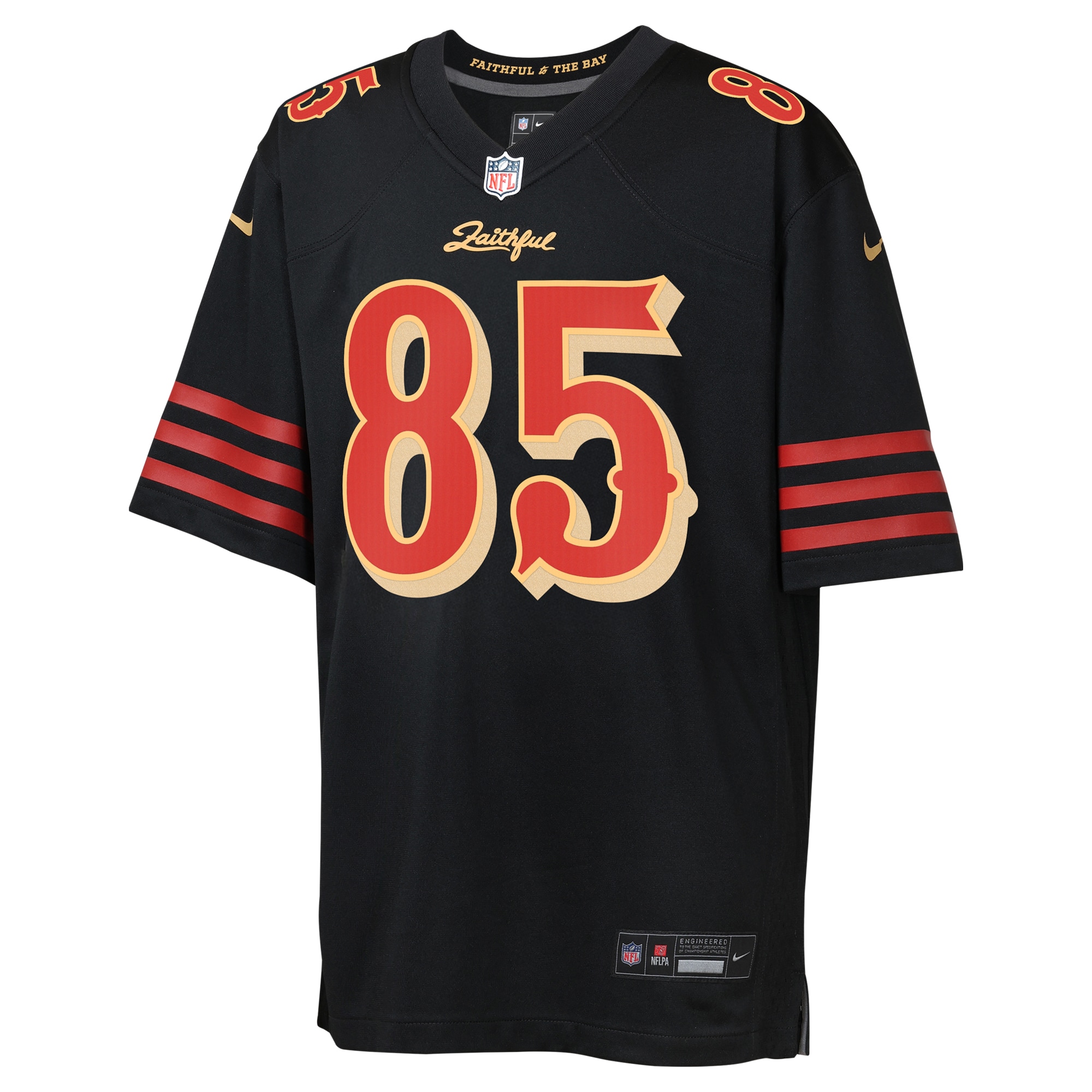 George Kittle San Francisco 49ers Nike Youth 2025 Rivalries Collection Game Jersey – Black Clowdercats