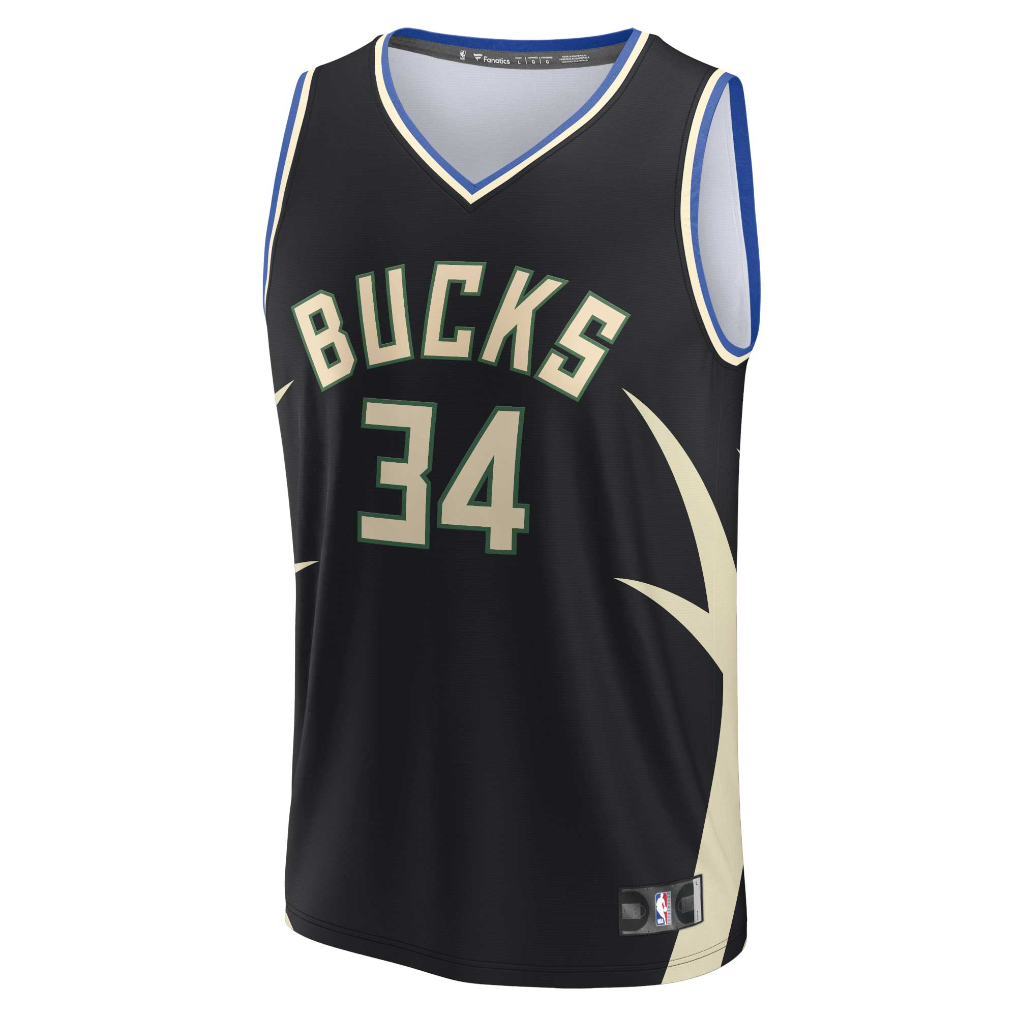 Giannis Antetokounmpo Milwaukee Bucks Fanatics Fast Break Replica Player Jersey – Statement Edition – Black Clowdercats