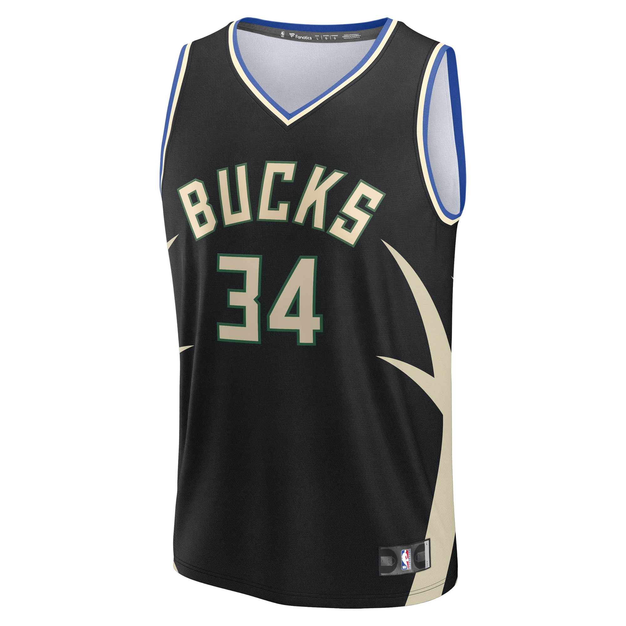 Giannis Antetokounmpo Milwaukee Bucks Fanatics Youth Fast Break Replica Player Jersey – Statement Edition – Black Clowdercats