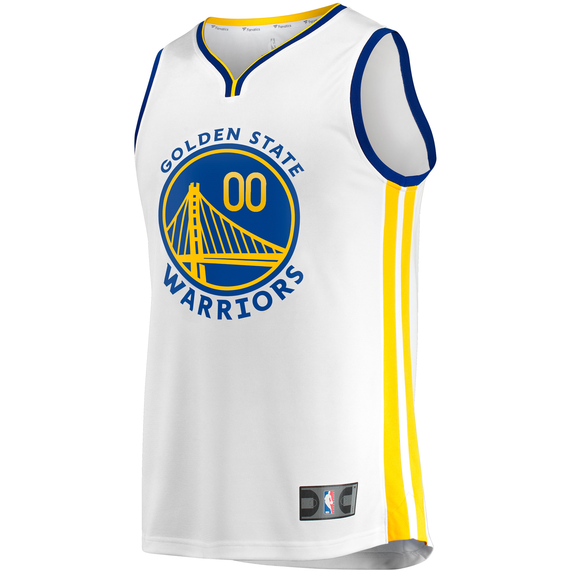 Golden State Warriors Fanatics Youth Fast Break Replica Custom Jersey – Association Edition – White Clowdercats