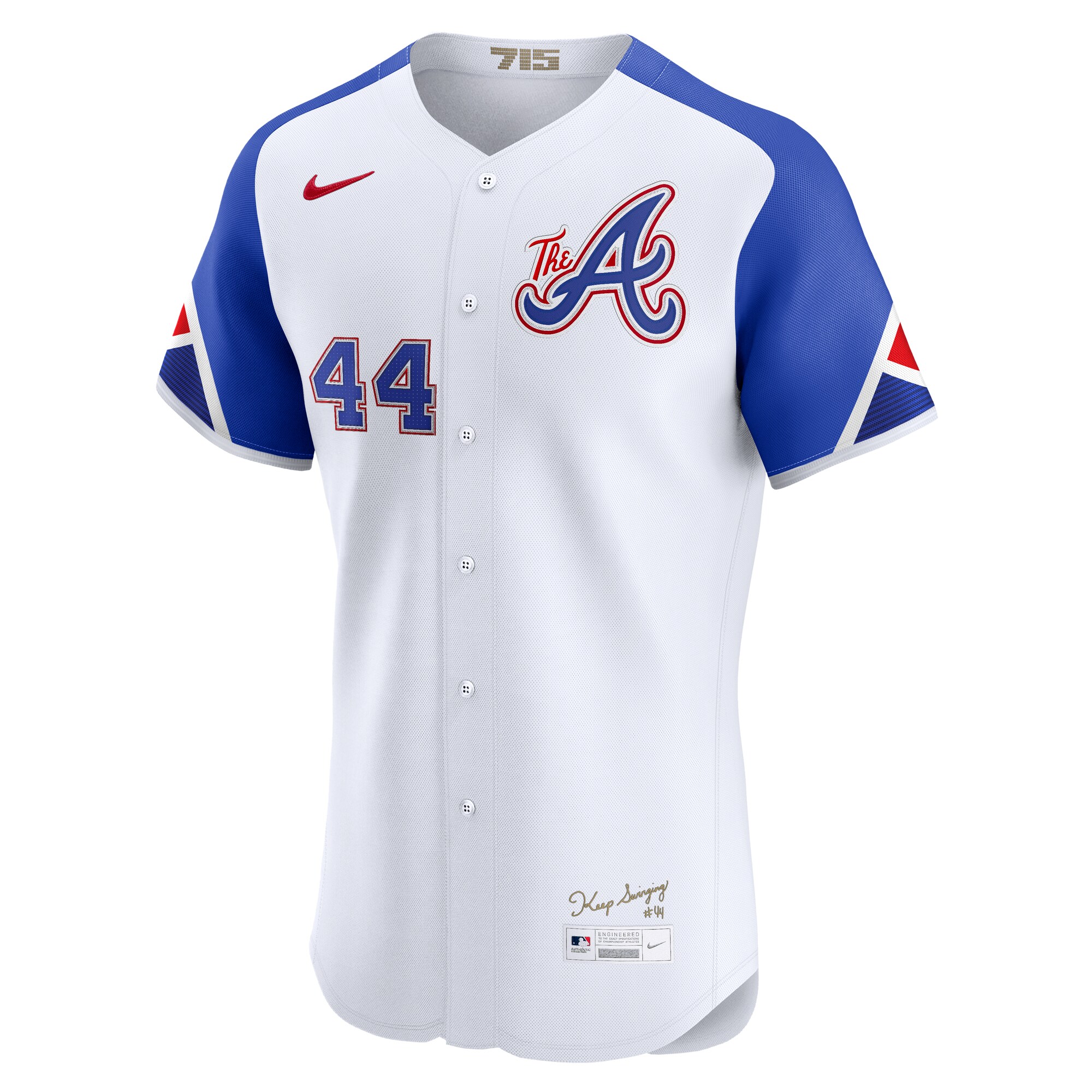 Hank Aaron Atlanta Braves Nike City Connect Elite Player Jersey – White
