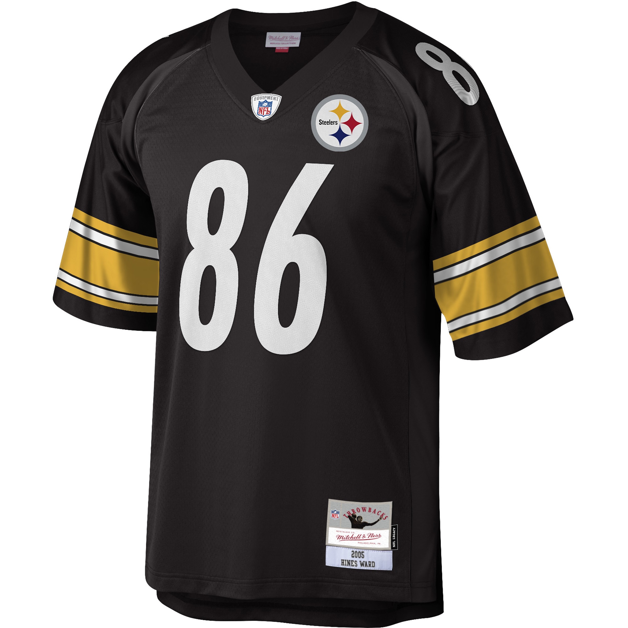 Hines Ward Pittsburgh Steelers Mitchell & Ness Legacy Replica Jersey – Black Clowdercats